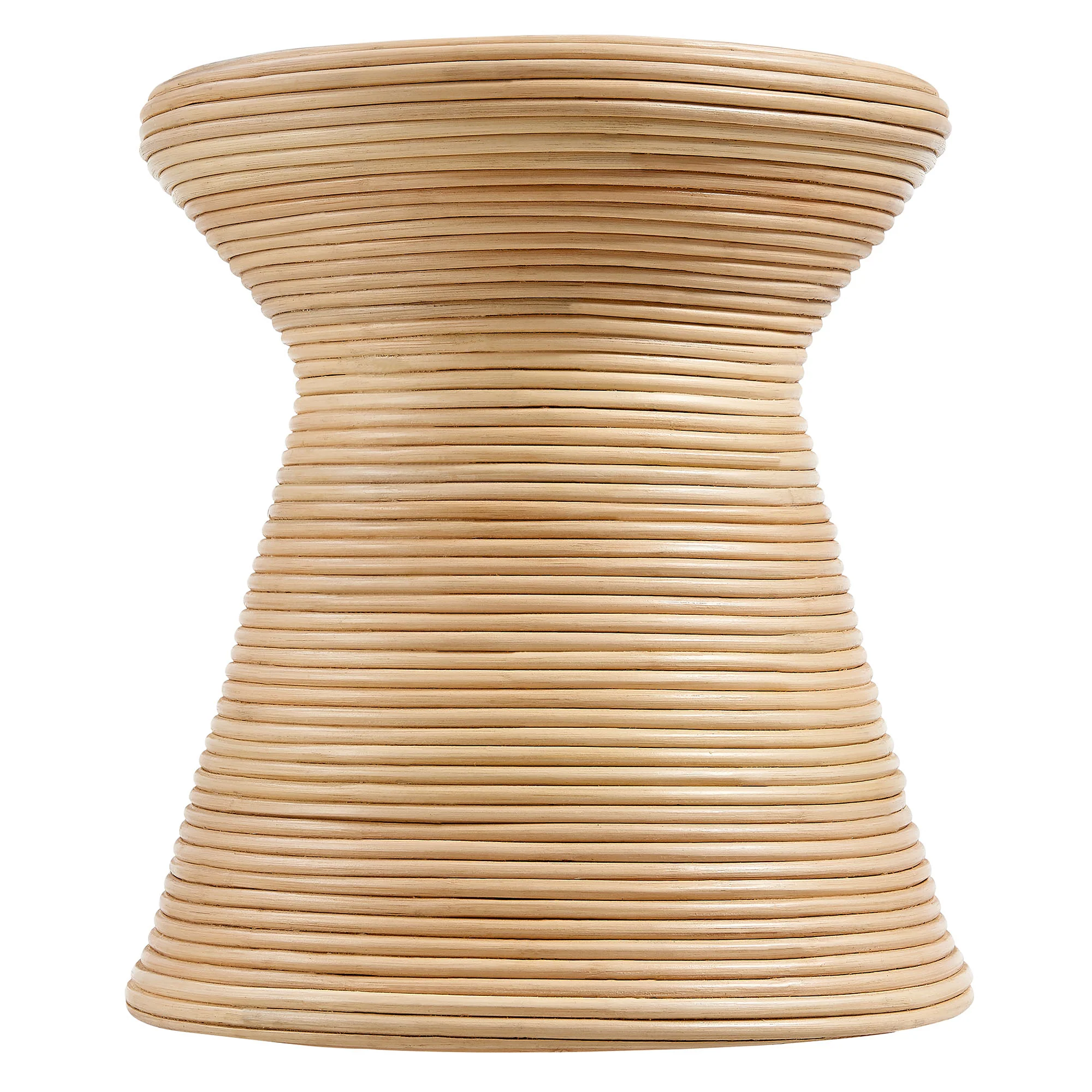 Tavi Hourglass Natural Rattan Round Side Table by Modway - Image 3