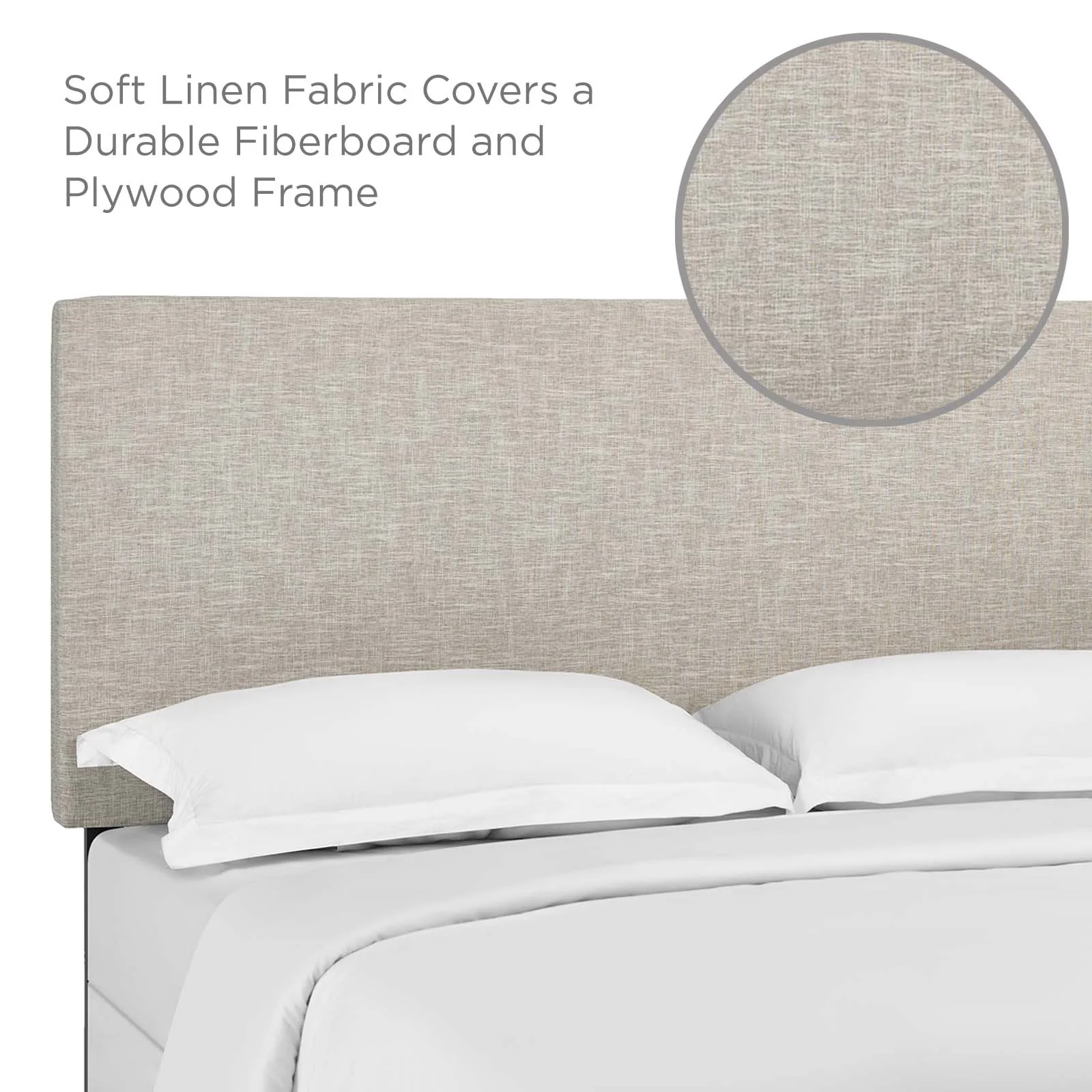 Taylor King and California King Upholstered Linen Fabric Headboard By Modway - MOD-5883 - Image 7