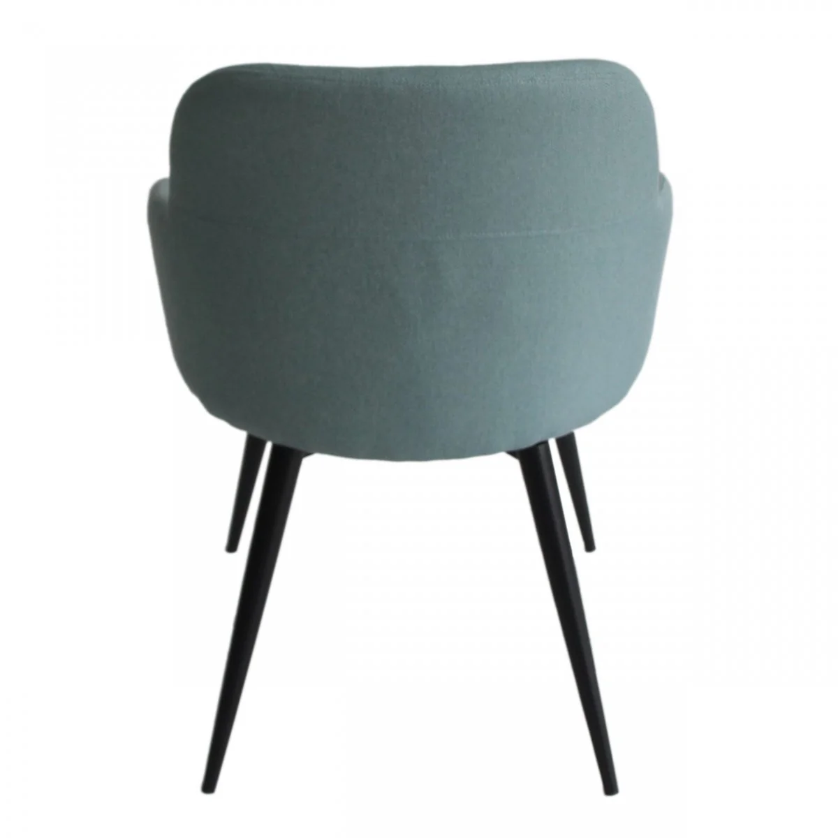 Teal and Black Linen Ergo Modern Dining Chair By Homeroots - Image 4