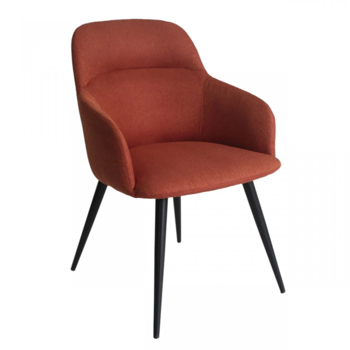 Teal and Black Linen Ergo Modern Dining Chair By Homeroots - Image 6