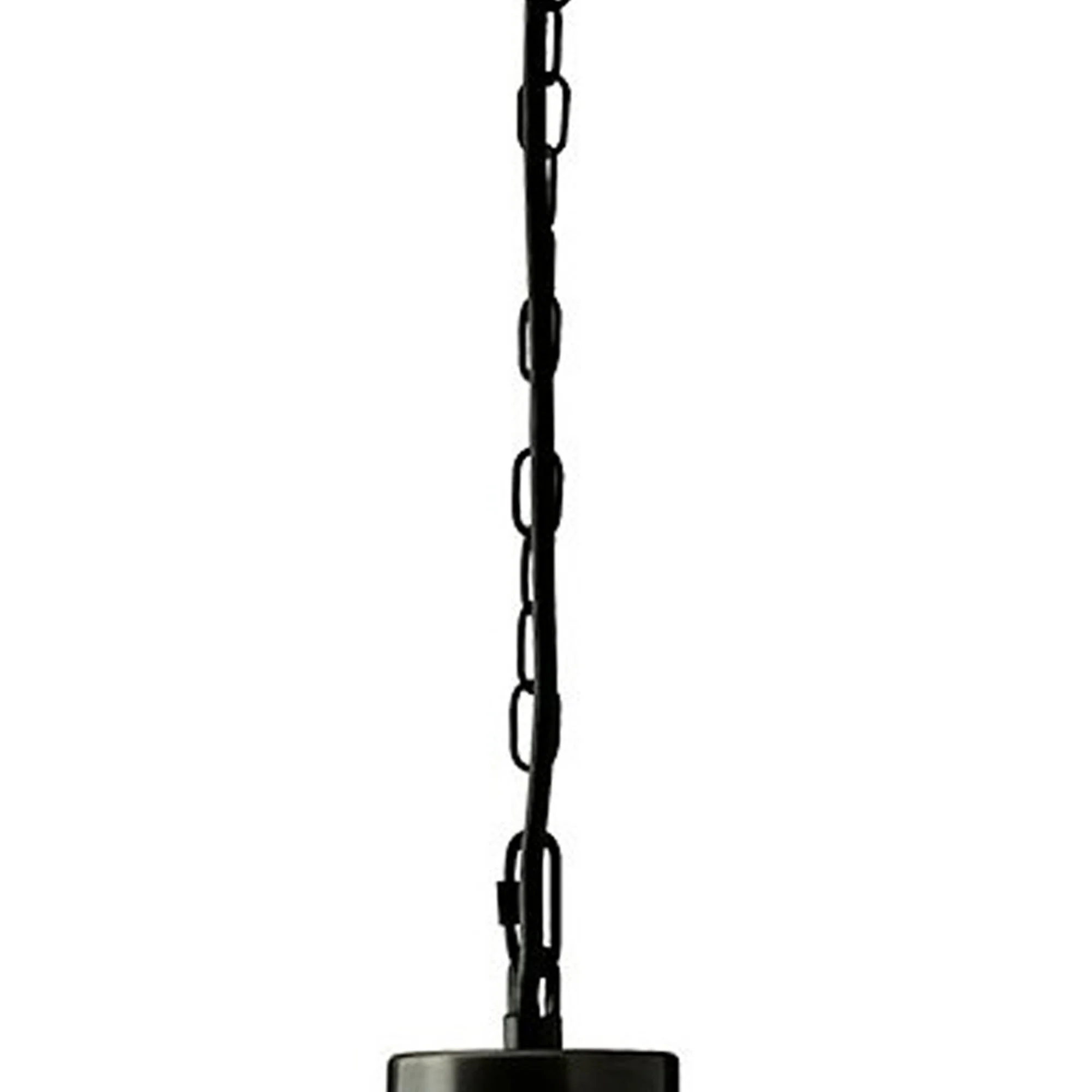 Teardrop Glass Pendant Lighting with Metal Chain, Clear and Black By Benzara - Image 5