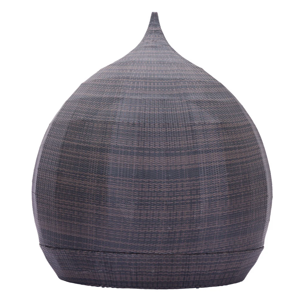Teardrop Shaped Brown and Beige Daybed By Homeroots - Image 4