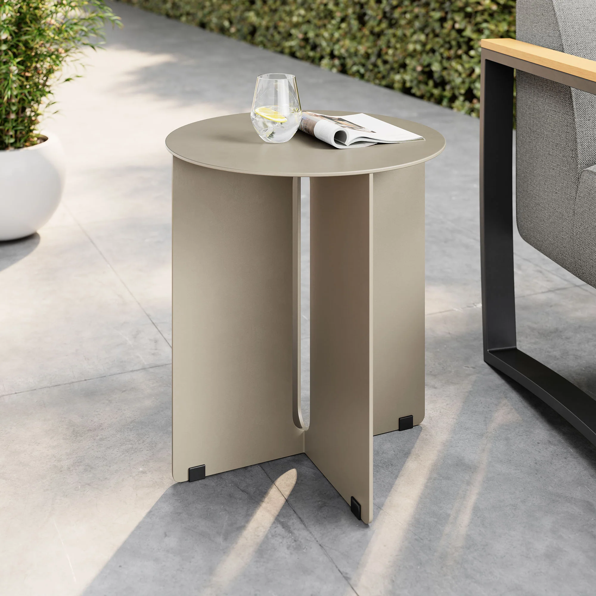 Tecton Outdoor Patio Aluminum Side Table by Modway - Image 12