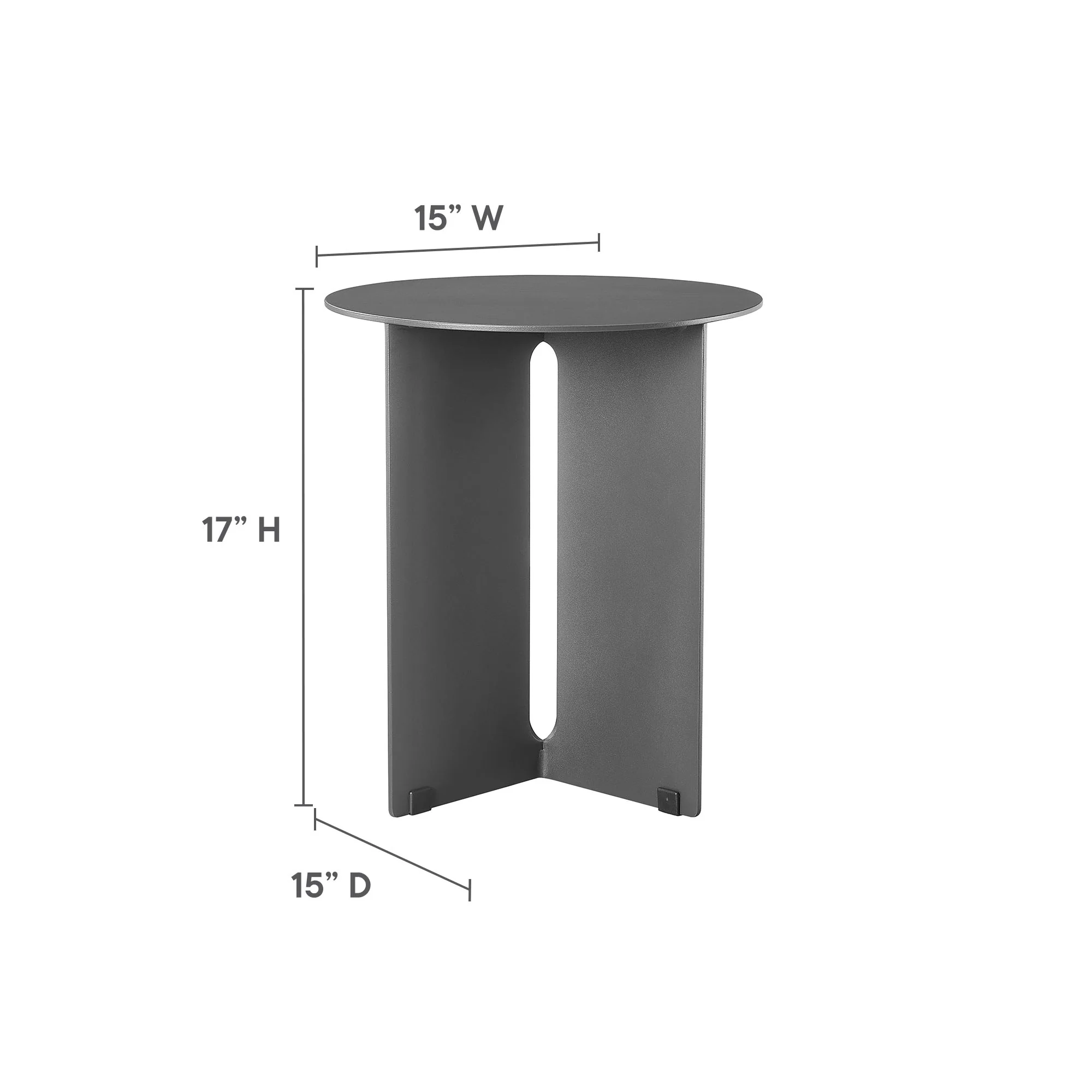 Tecton Outdoor Patio Aluminum Side Table by Modway - Image 7
