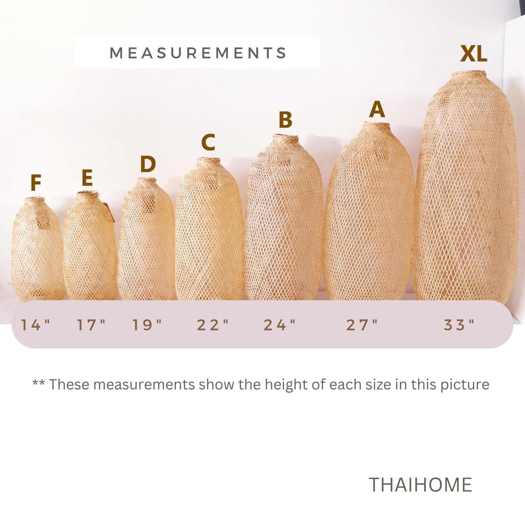 Teeraya Bamboo Pendant Light Shade Size F (Flexible) By Thaihome - Image 2