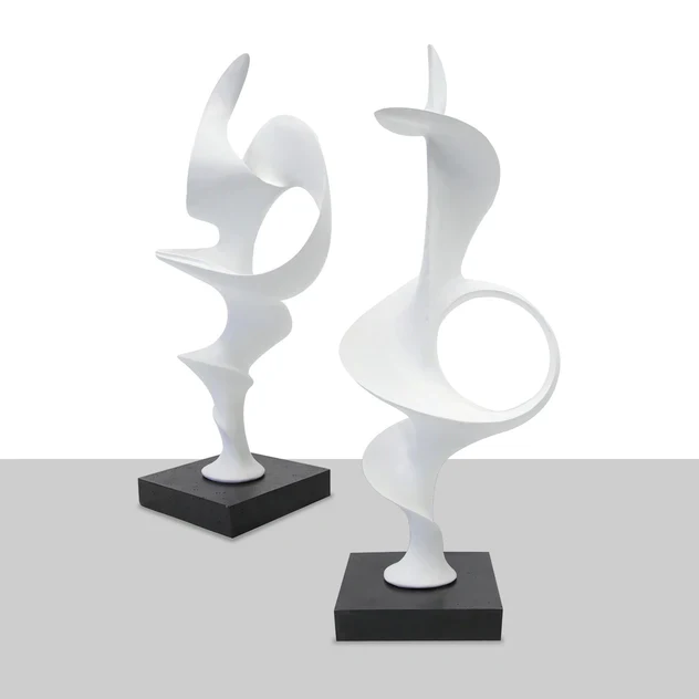 Tendril 19.8"H Sculpture, Whit By Gold Leaf Design Group - Image 2