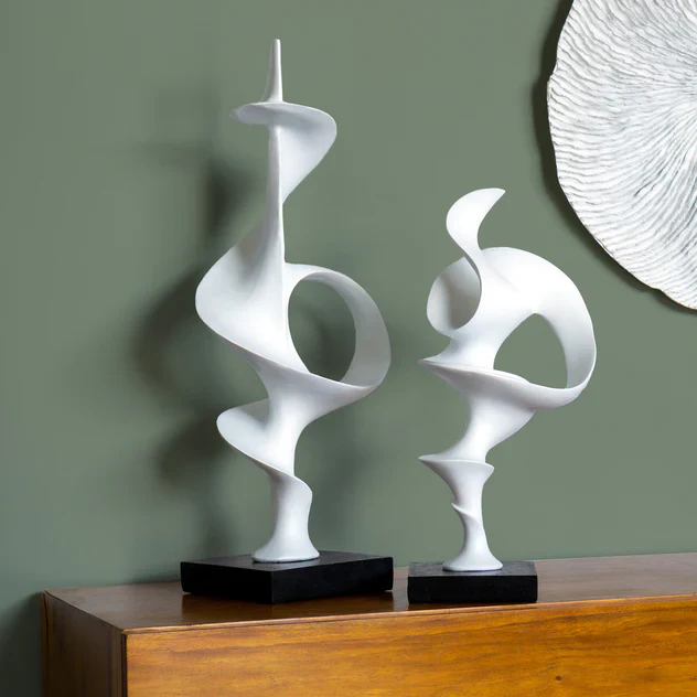 Tendril 19.8"H Sculpture, Whit By Gold Leaf Design Group - Image 3