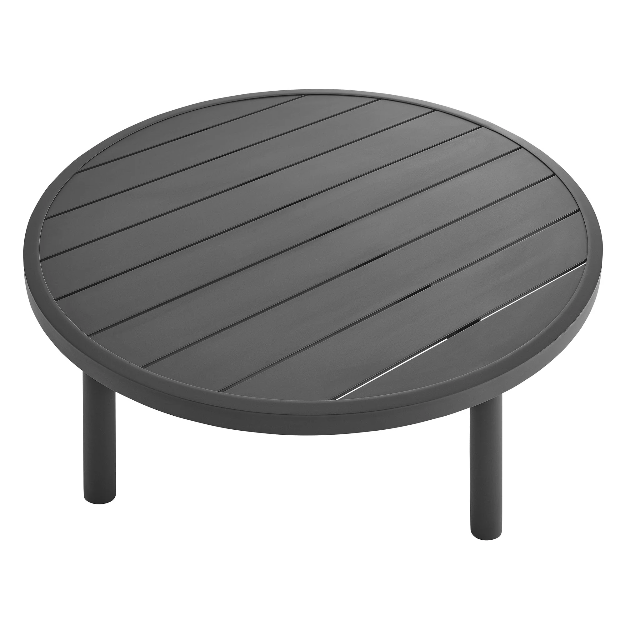 Terrace 35" Outdoor Patio Aluminum Round Coffee Table by Modway - Image 3