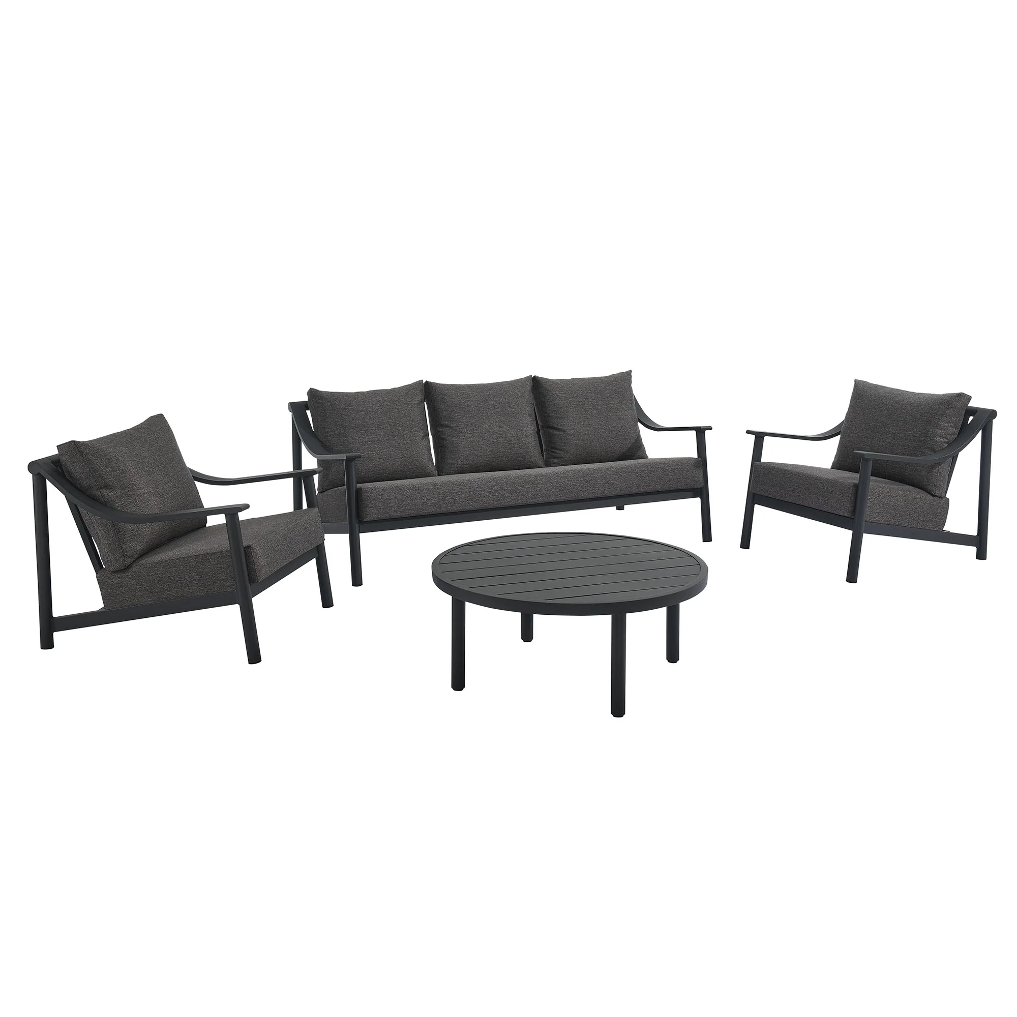 Terrace 4-Piece Outdoor Patio Aluminum Furniture Set by Modway - Image 2