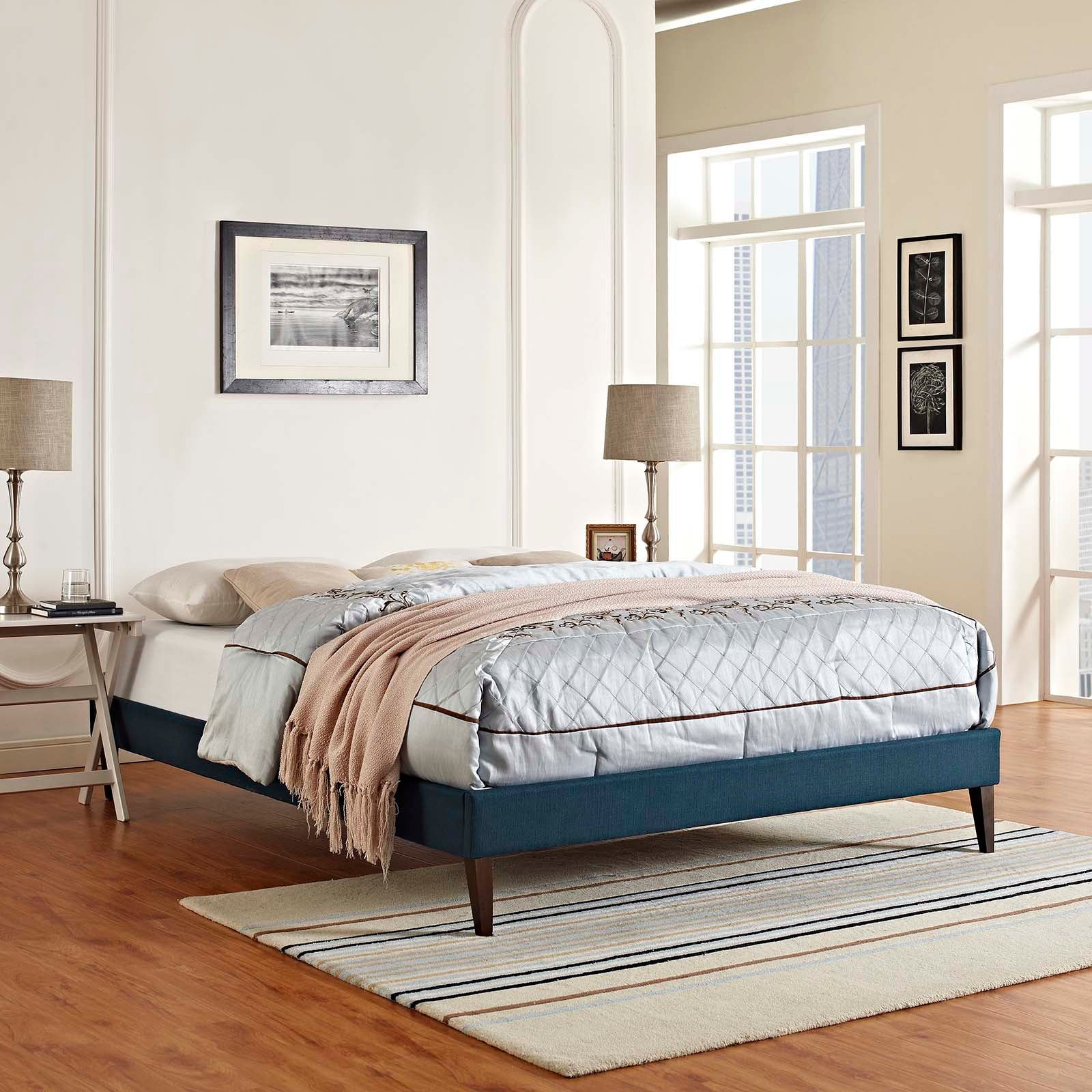 Tessie King Fabric Bed Frame with Squared Tapered Legs By Modway - MOD-5901 - Image 18
