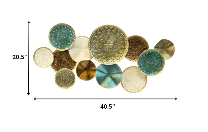 Textured Metal Multi Plates Wall Decor By Homeroots - Image 4