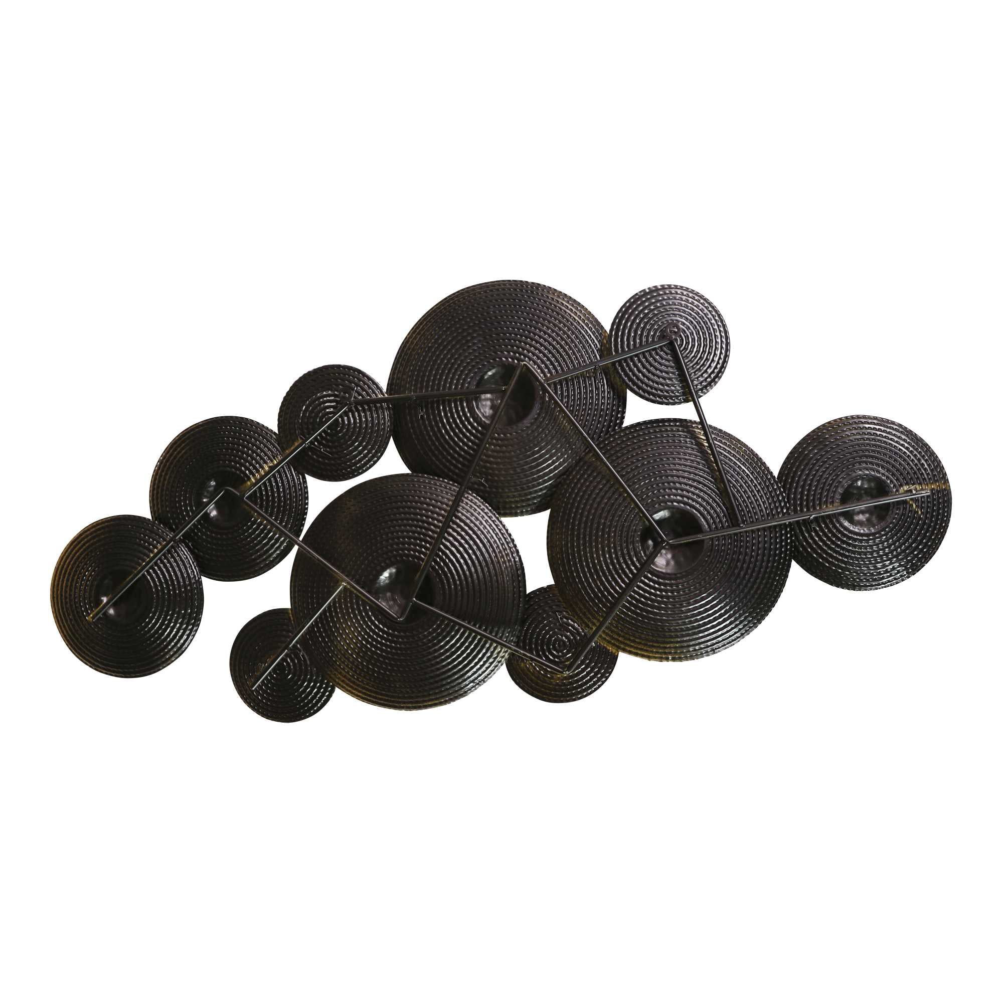 Textured Metal Plates Wall Decor By Homeroots - Image 4