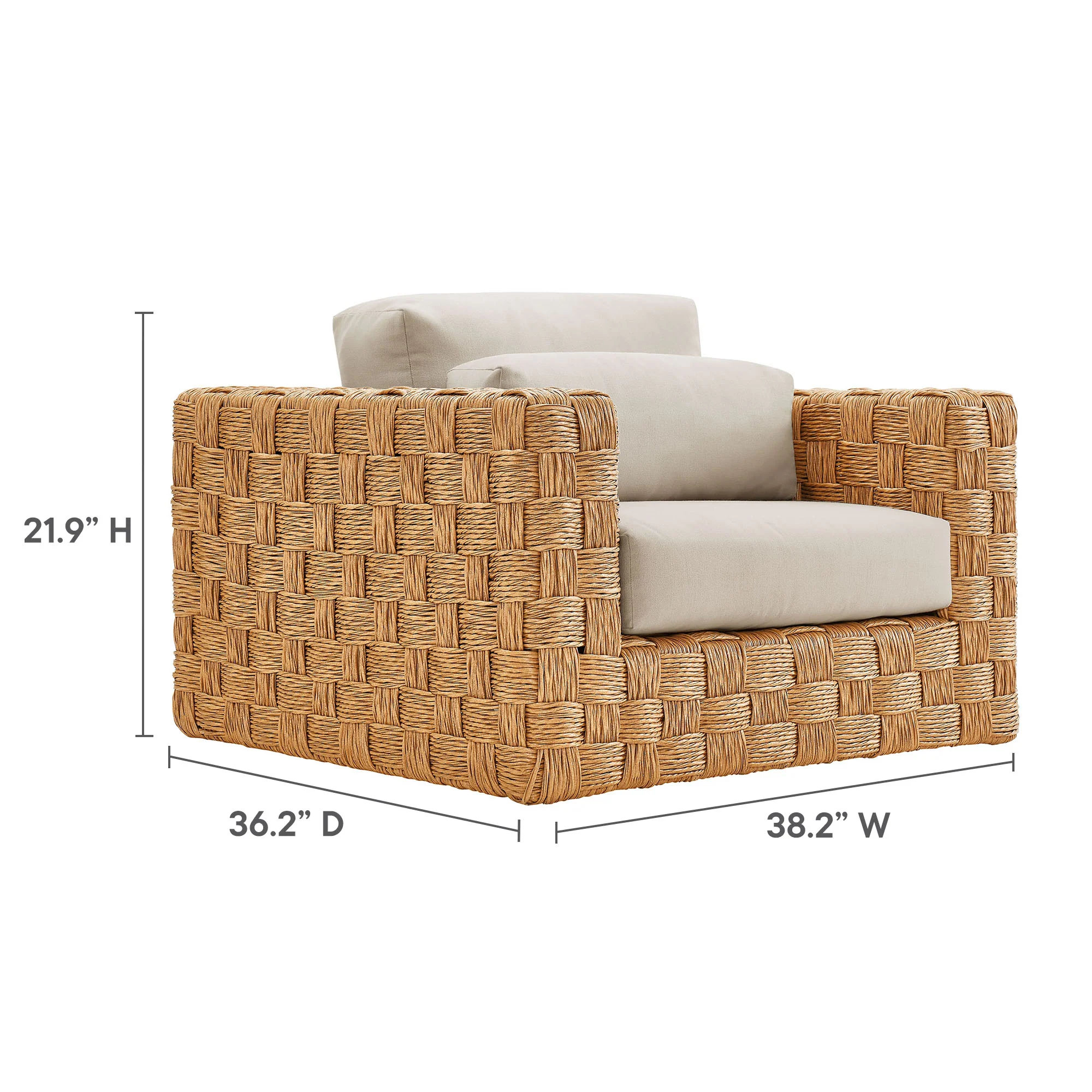 Thames 4-Piece Outdoor Patio Wicker Outdoor Patio Rattan Furniture Set by Modway - Image 6