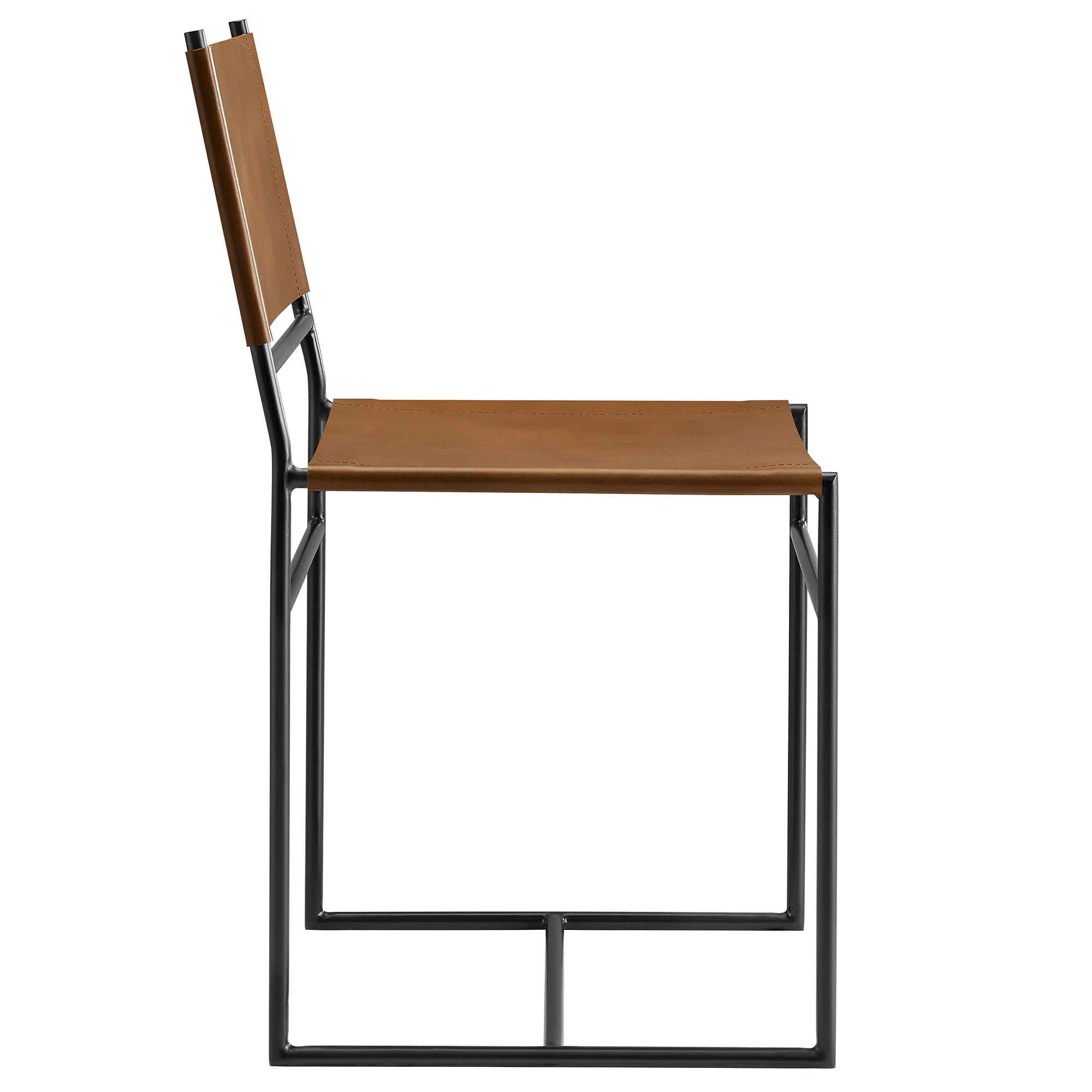 Thatcher Leather and Metal Dining Chair by Modway - Image 3