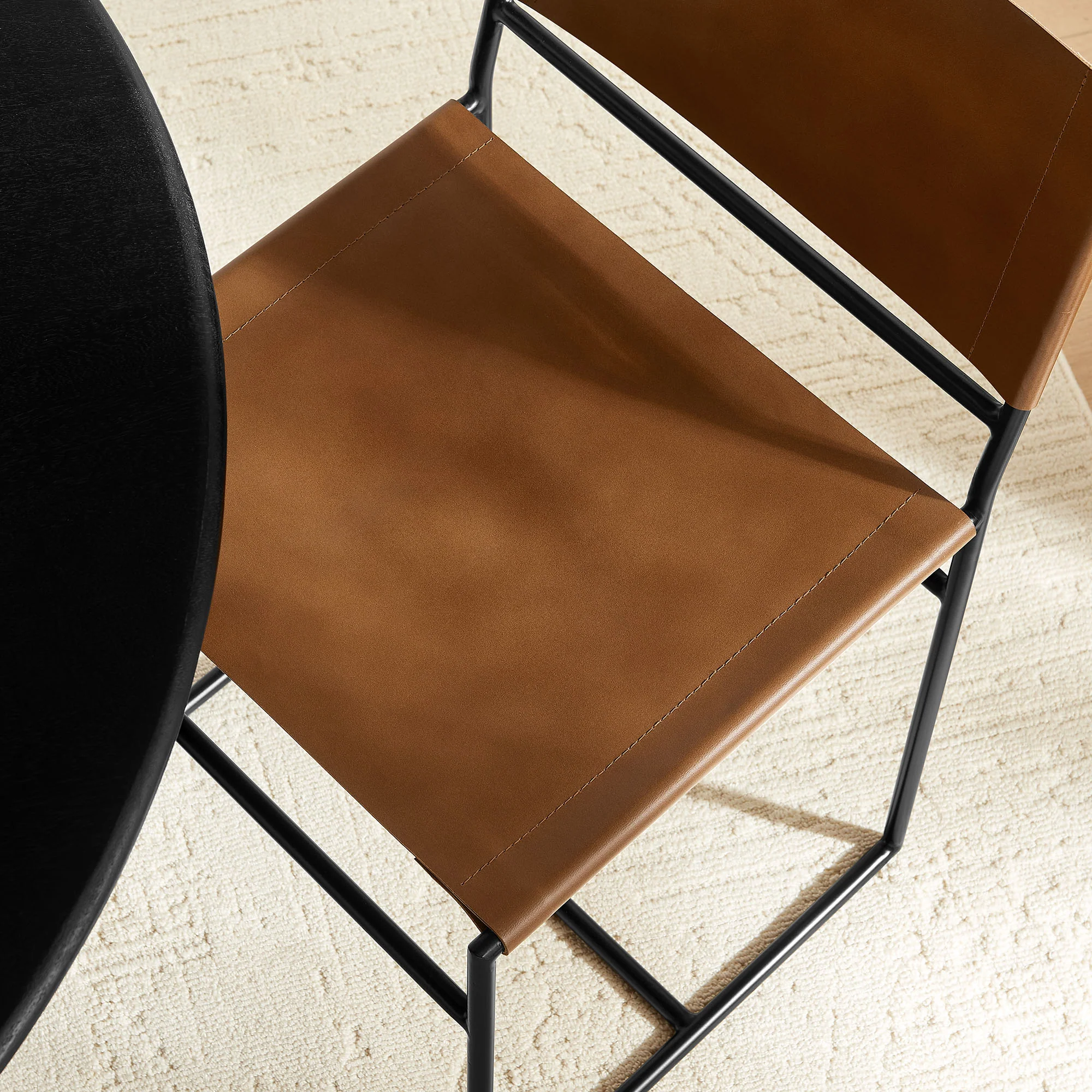 Thatcher Leather and Metal Dining Chair by Modway - Image 7