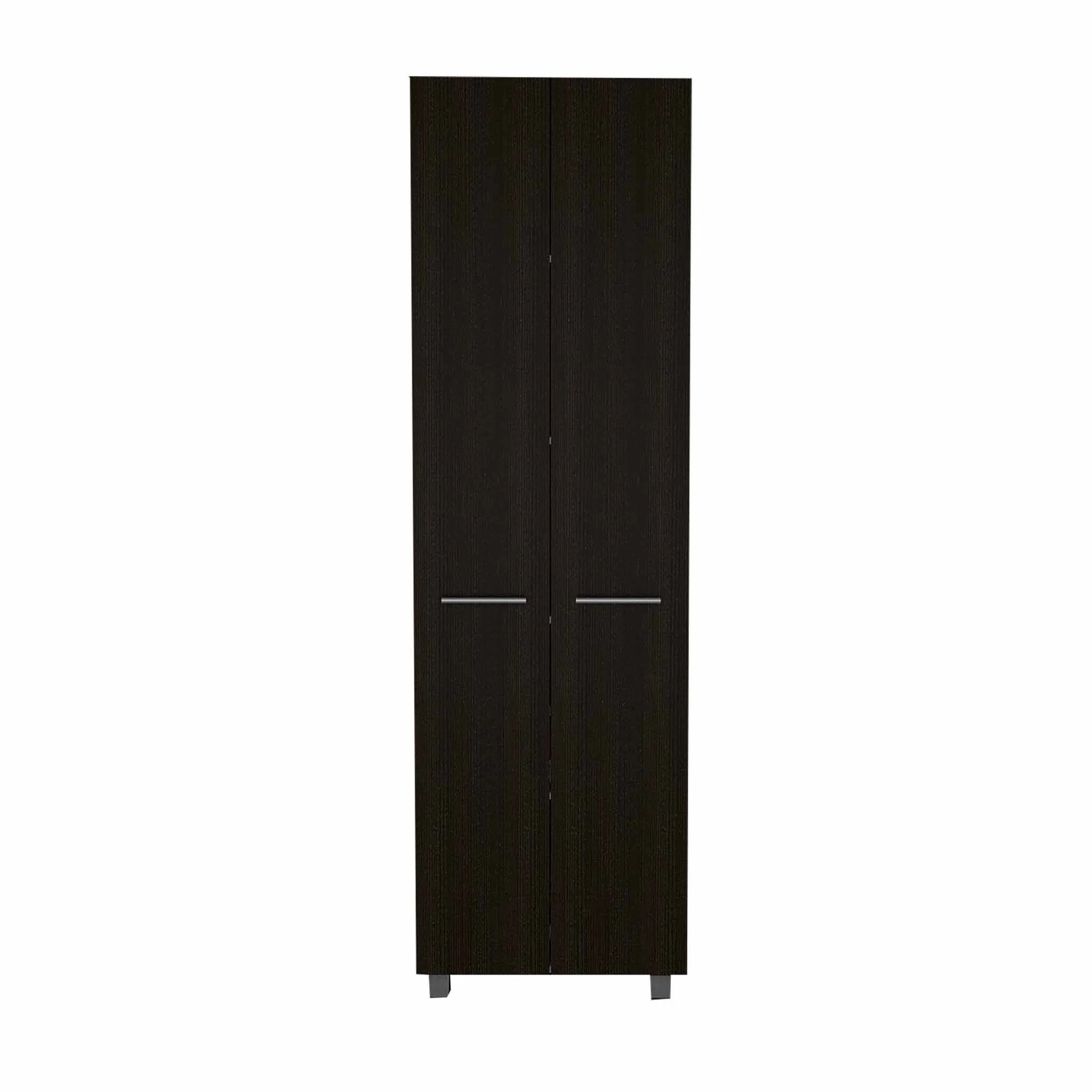 Thea Black Pantry Cabinet By Homeroots - Image 2