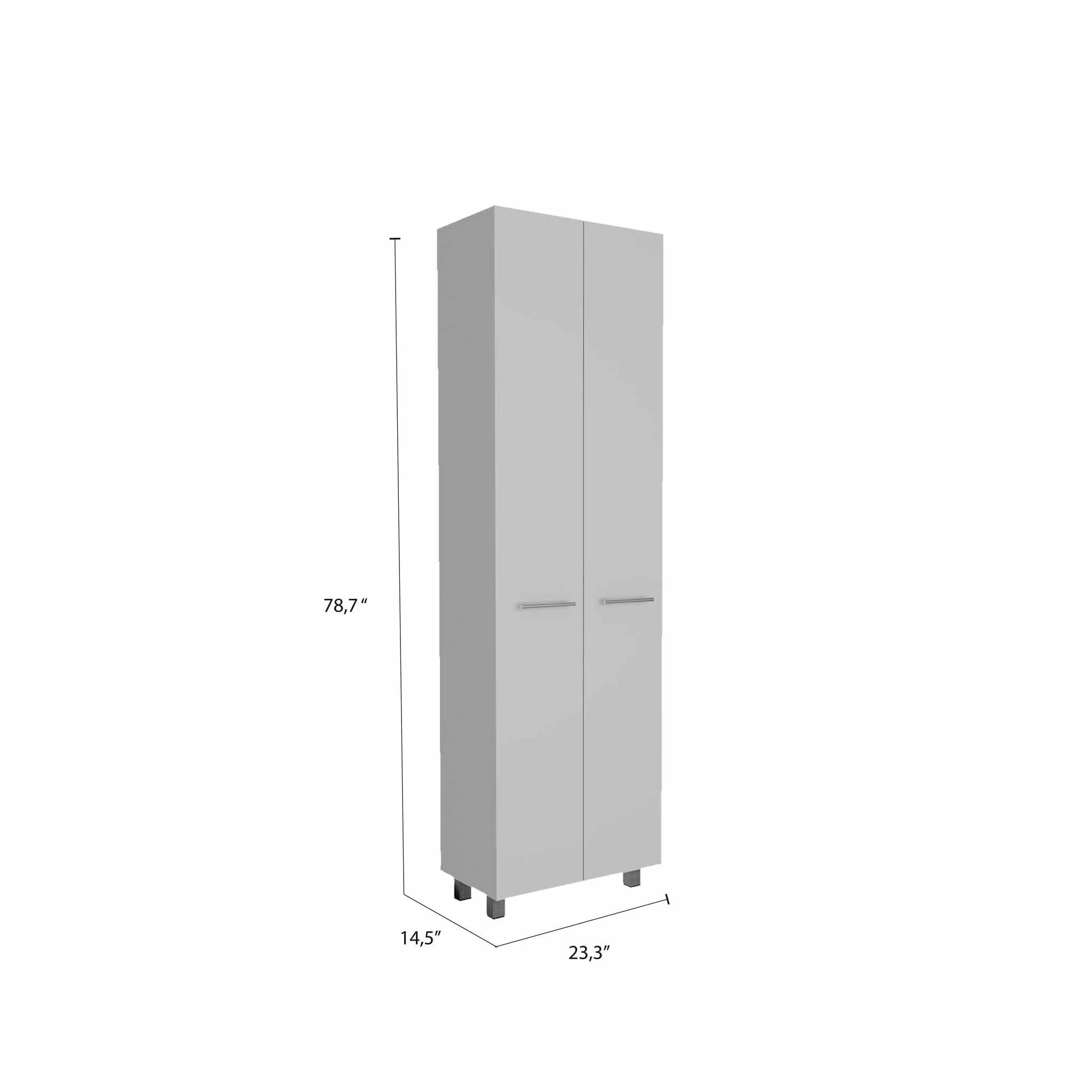 Thea Black Pantry Cabinet By Homeroots - Image 9