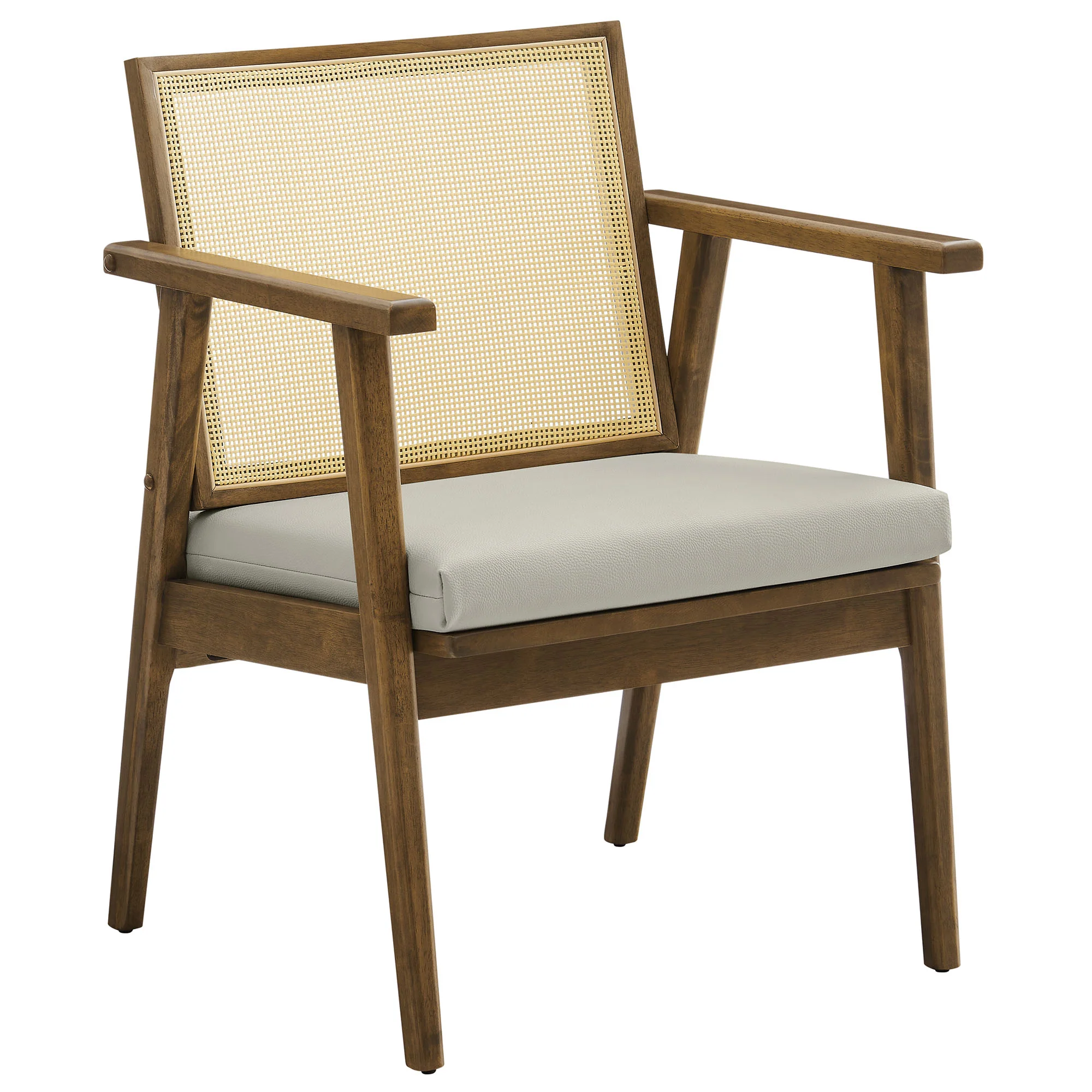Thera Vegan Leather and Cane Accent Armchairs Set of 2 by Modway - Image 12
