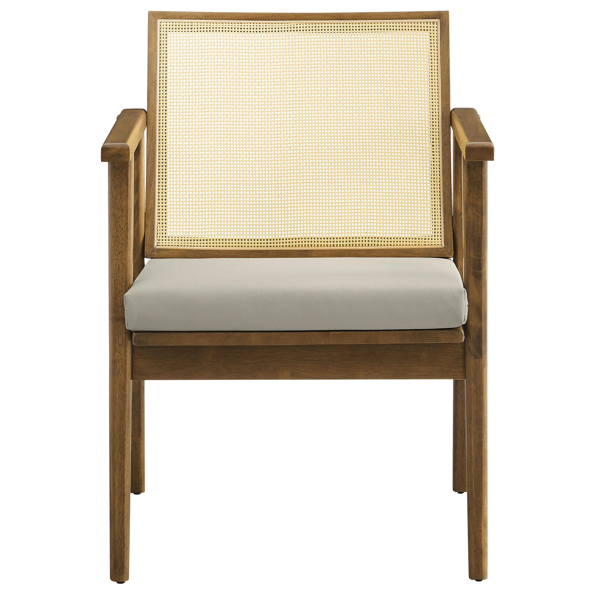 Thera Vegan Leather and Cane Accent Armchairs Set of 2 by Modway - Image 15