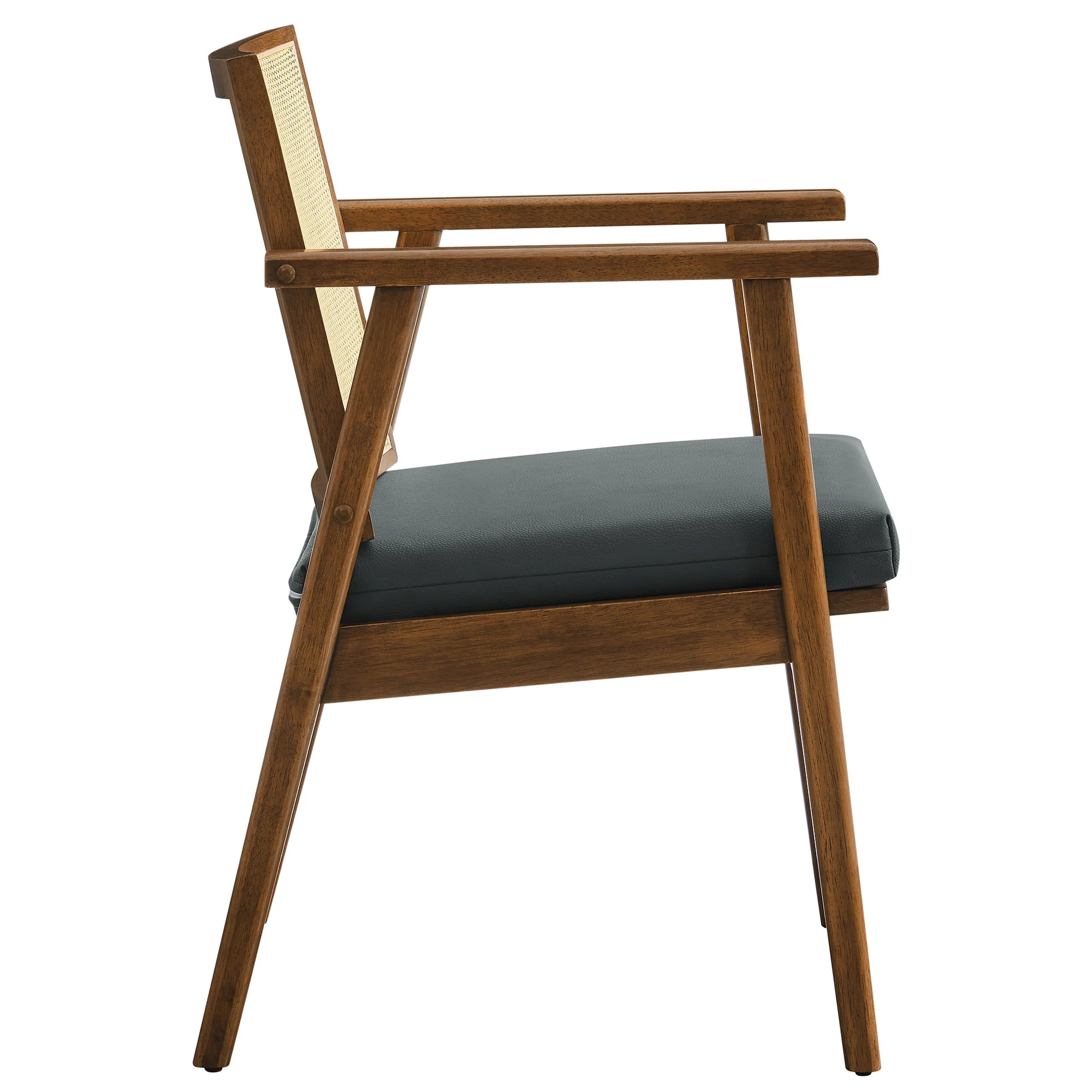 Thera Vegan Leather and Cane Accent Armchairs Set of 2 by Modway - Image 4