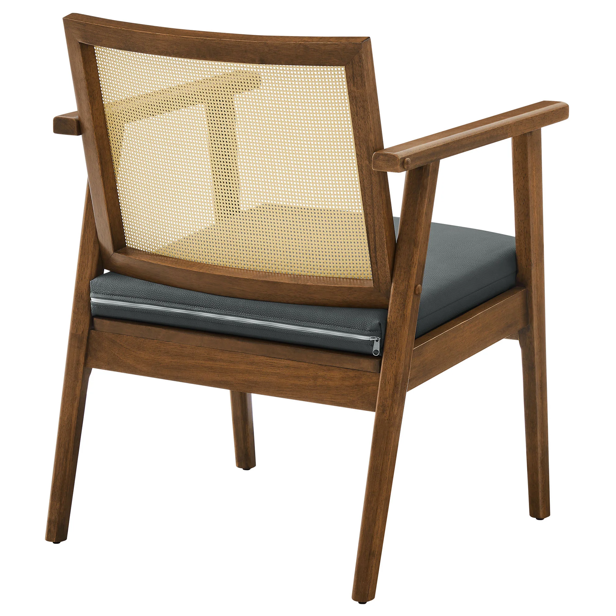 Thera Vegan Leather and Cane Accent Armchairs Set of 2 by Modway - Image 5