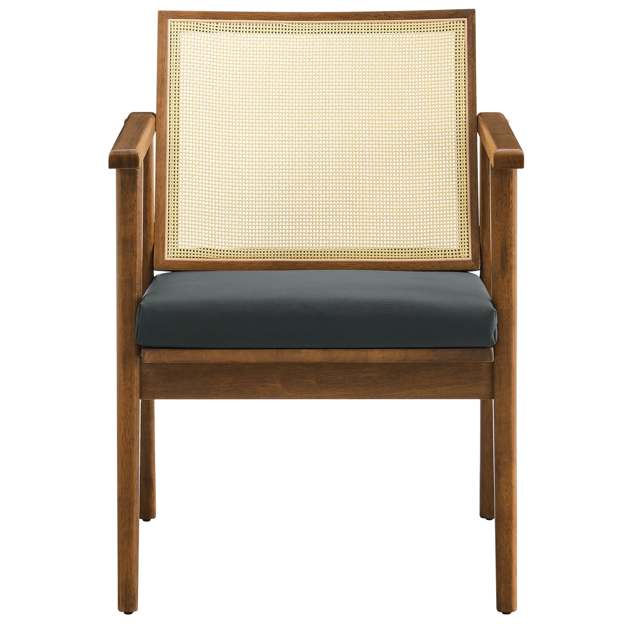 Thera Vegan Leather and Cane Accent Armchairs Set of 2 by Modway - Image 6