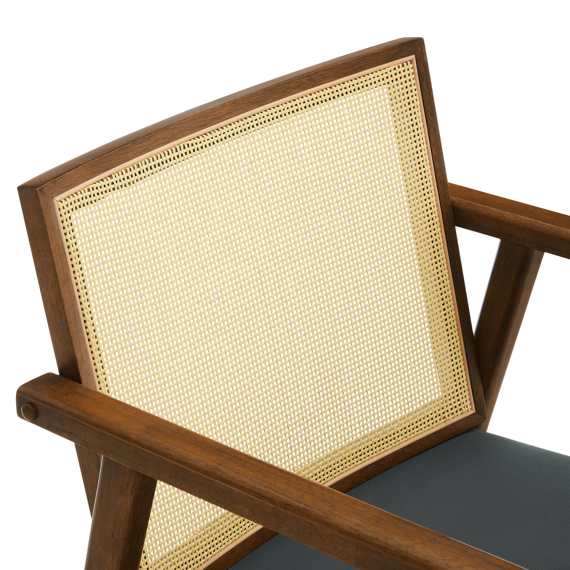 Thera Vegan Leather and Cane Accent Armchairs Set of 2 by Modway - Image 7