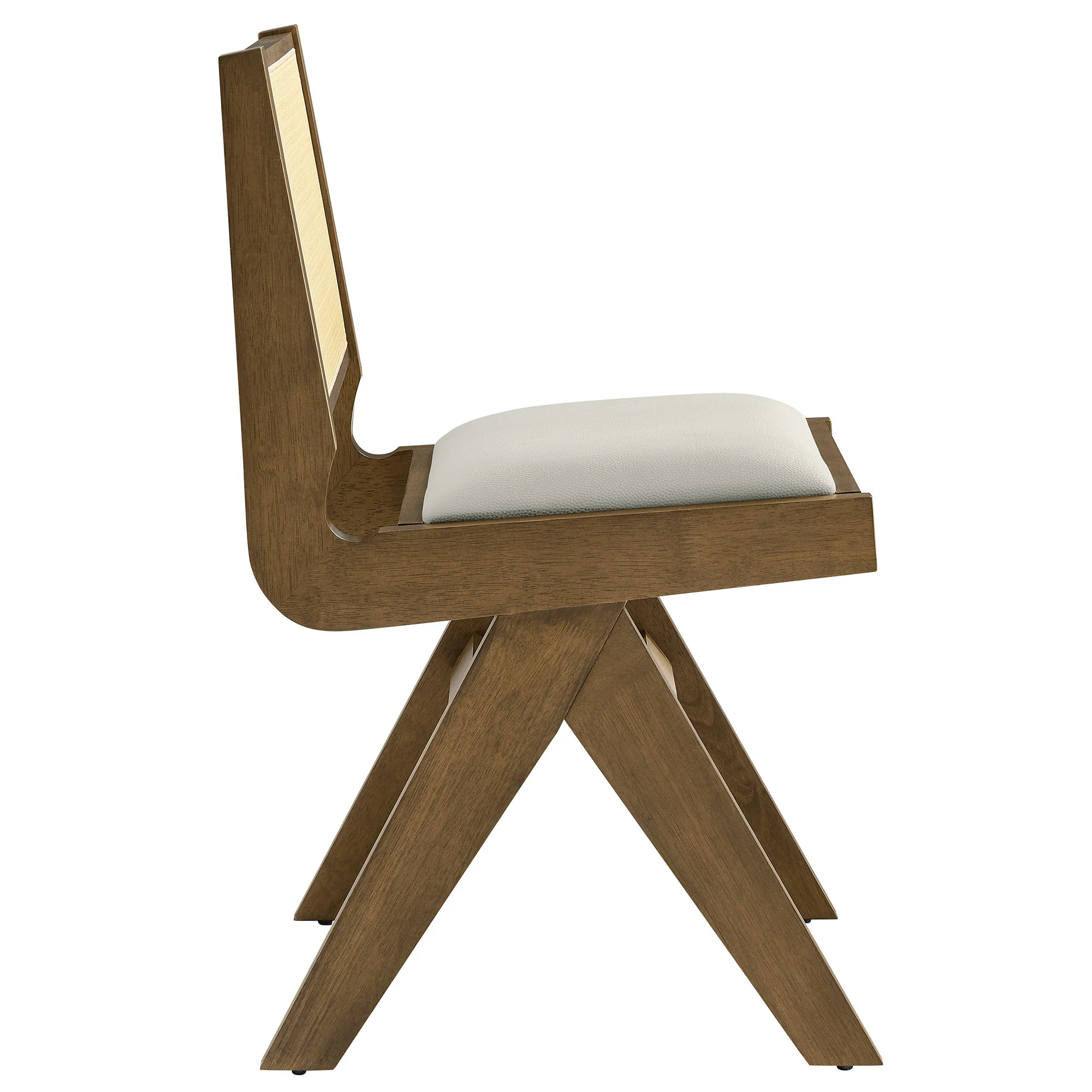 Thera Vegan Leather and Cane Dining Side Chairs Set of 2 by Modway - Image 13