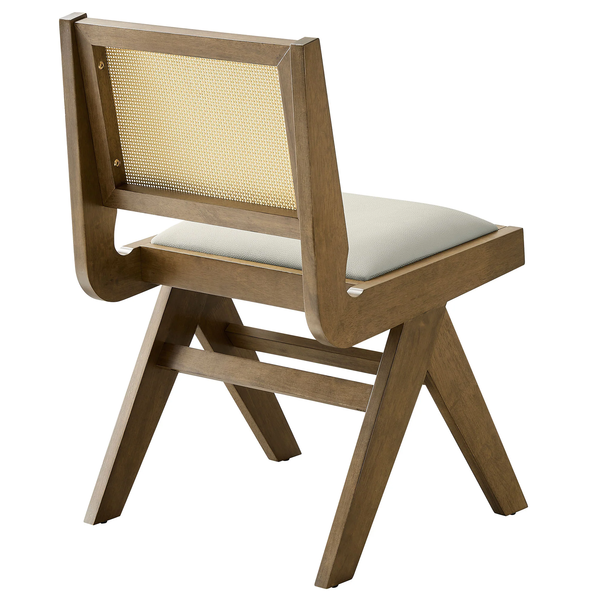 Thera Vegan Leather and Cane Dining Side Chairs Set of 2 by Modway - Image 14