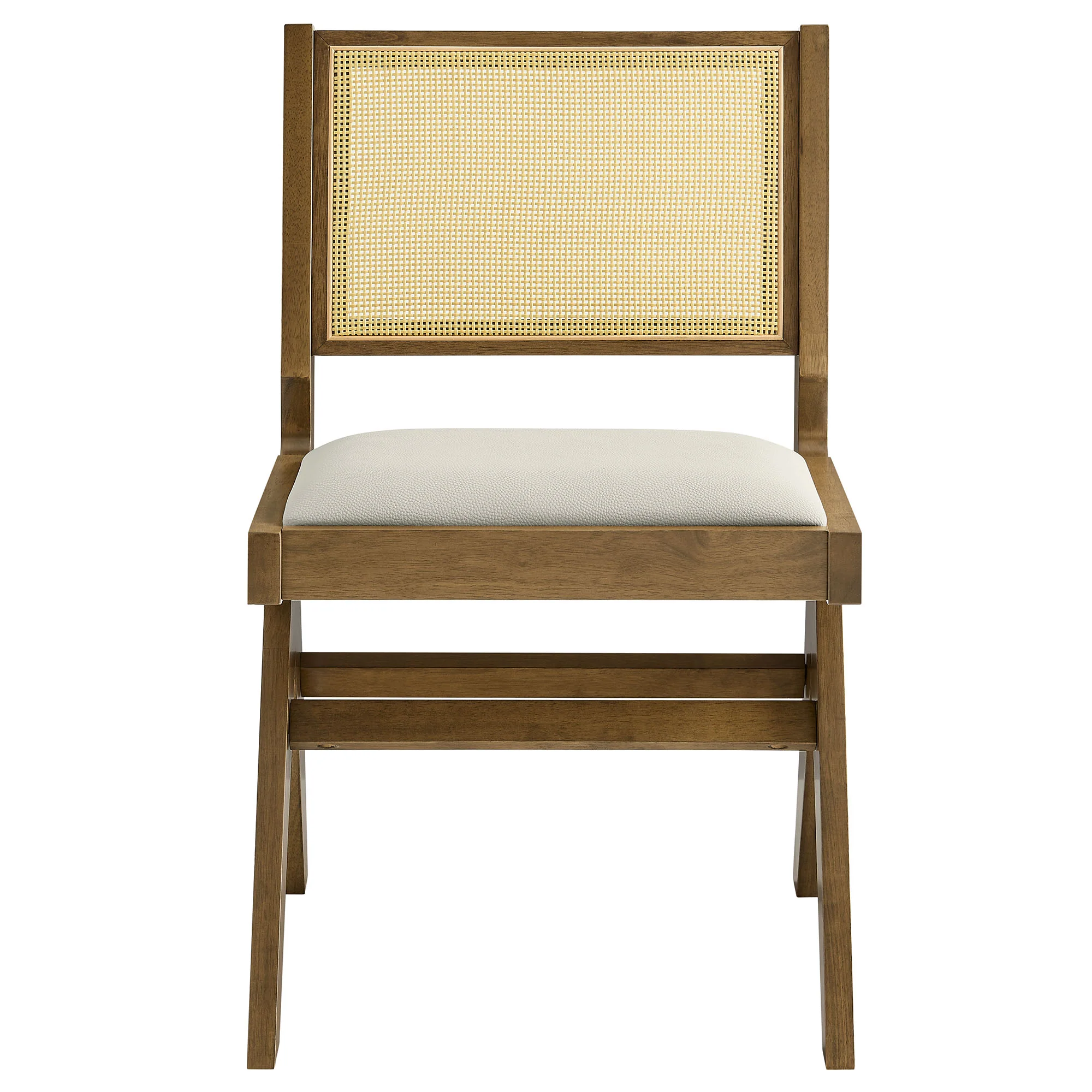 Thera Vegan Leather and Cane Dining Side Chairs Set of 2 by Modway - Image 15
