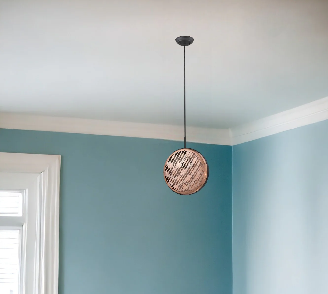 Tholos 1-Light Matte Black Pendant By Homeroots - Image 2
