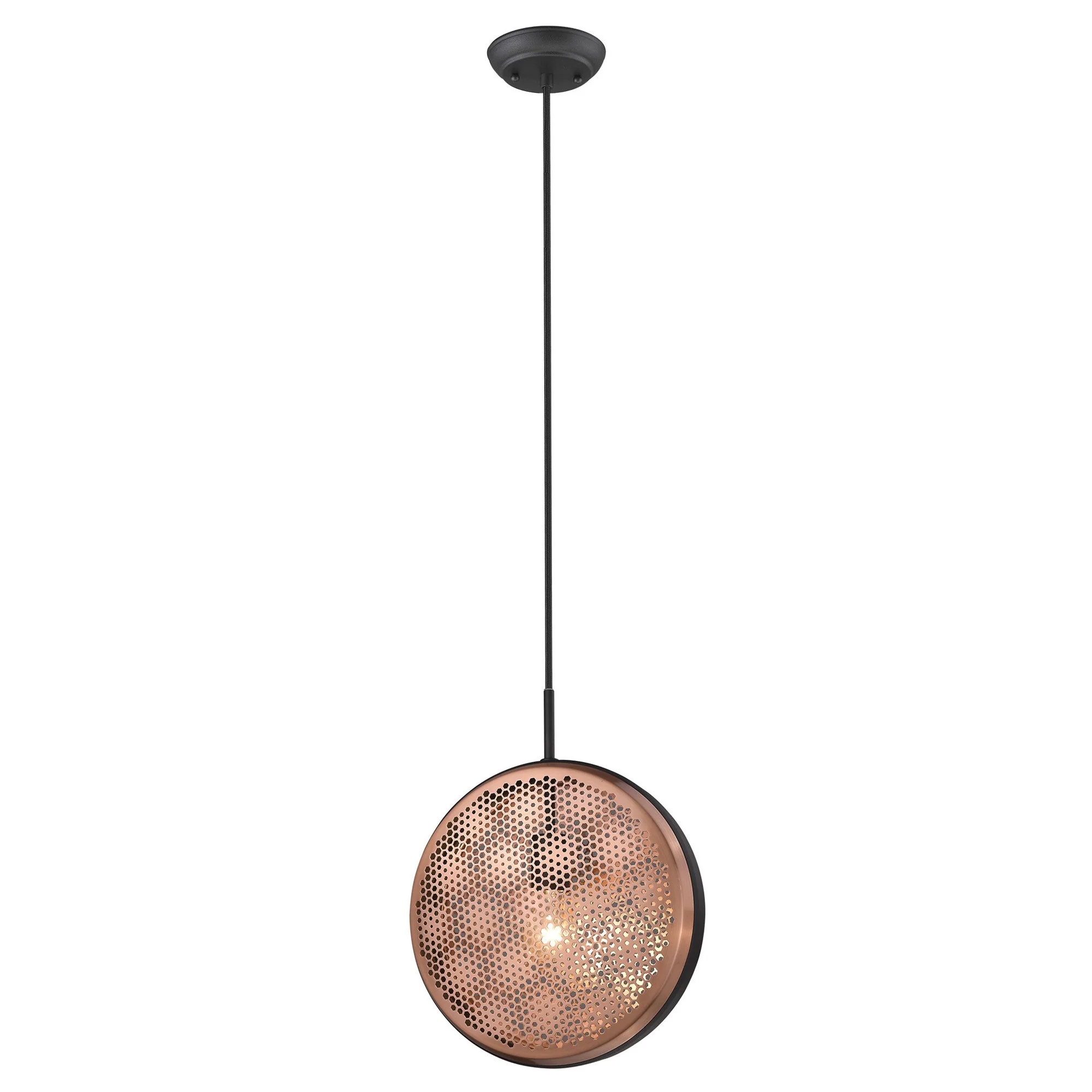 Tholos 1-Light Matte Black Pendant By Homeroots - Image 5