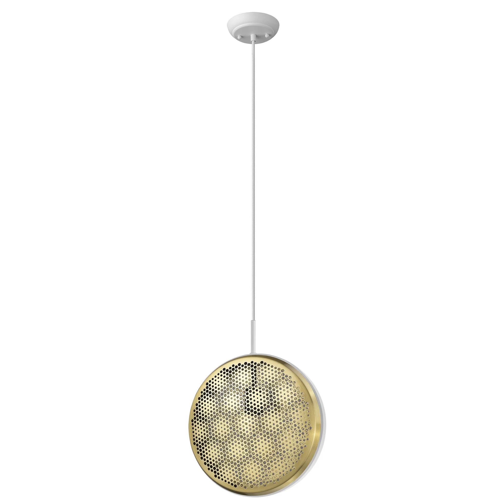 Tholos 1-Light White Pendant By Homeroots - Image 4