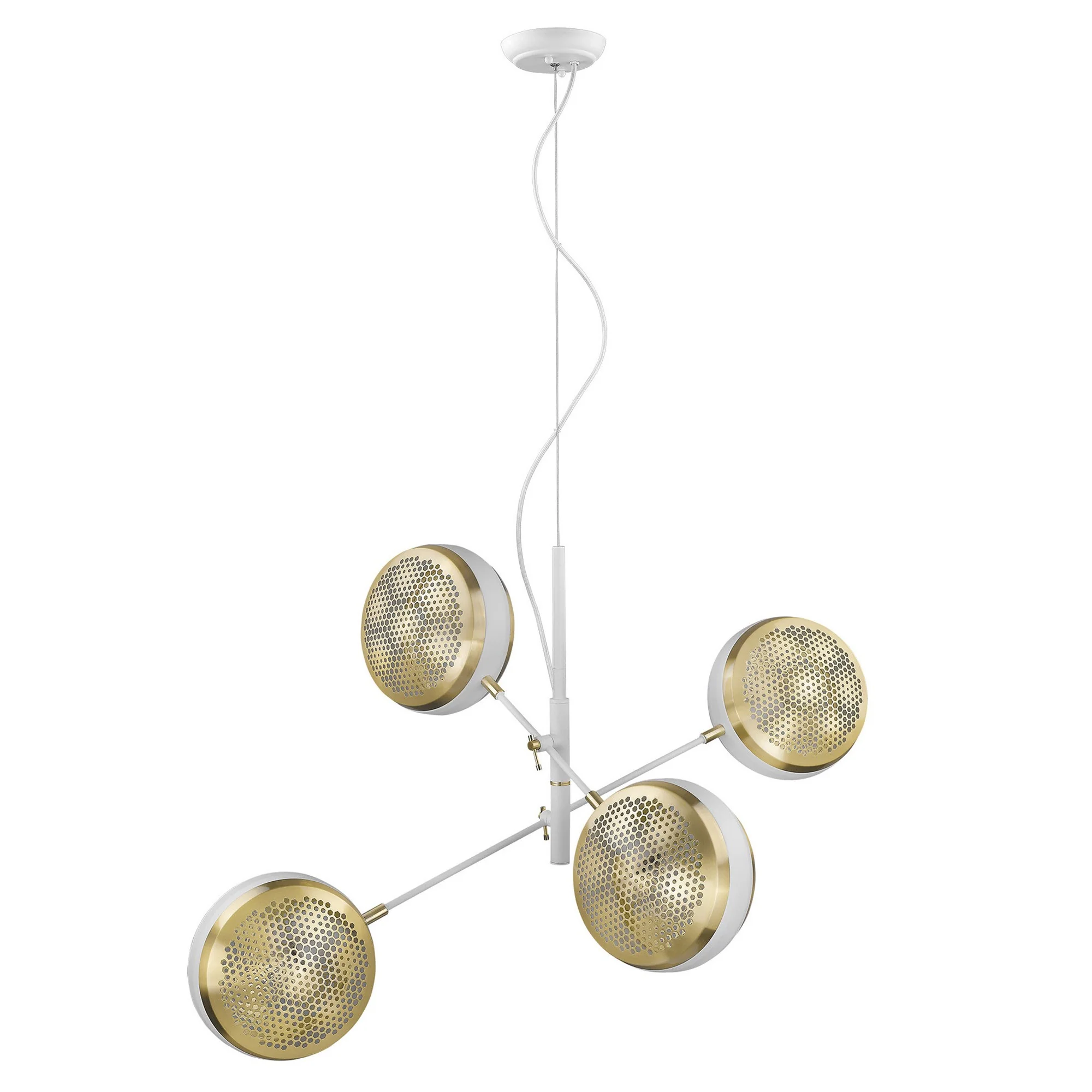 Tholos 4-Light White Pendant By Homeroots - Image 2
