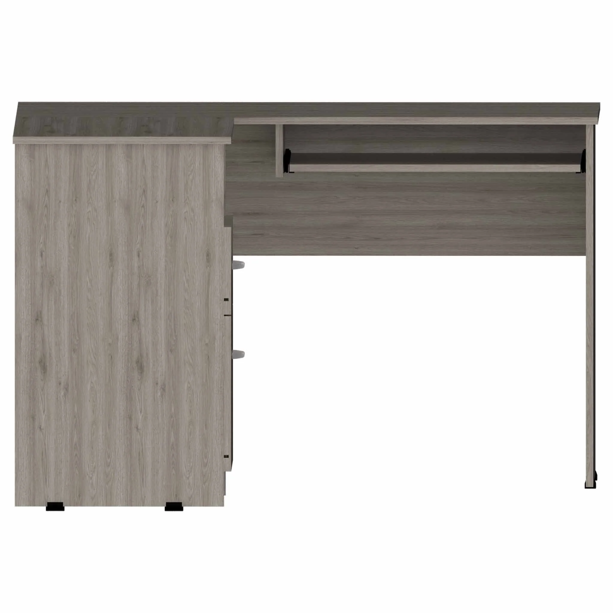 Thorpe Light Gray L Shaped Computer Desk By Homeroots - Image 5