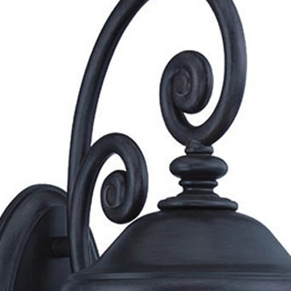 Three Light Matte Black Urn Shaped Wall Light By Homeroots - Image 4