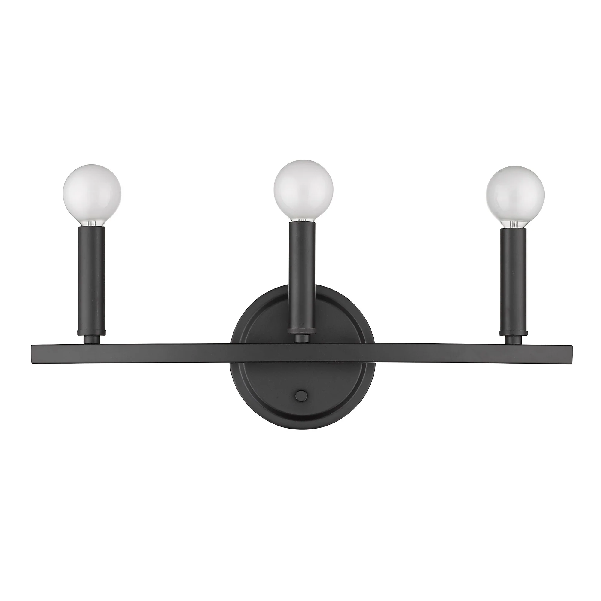 Three Light Matte Black Wall Sconce By Homeroots - Image 5