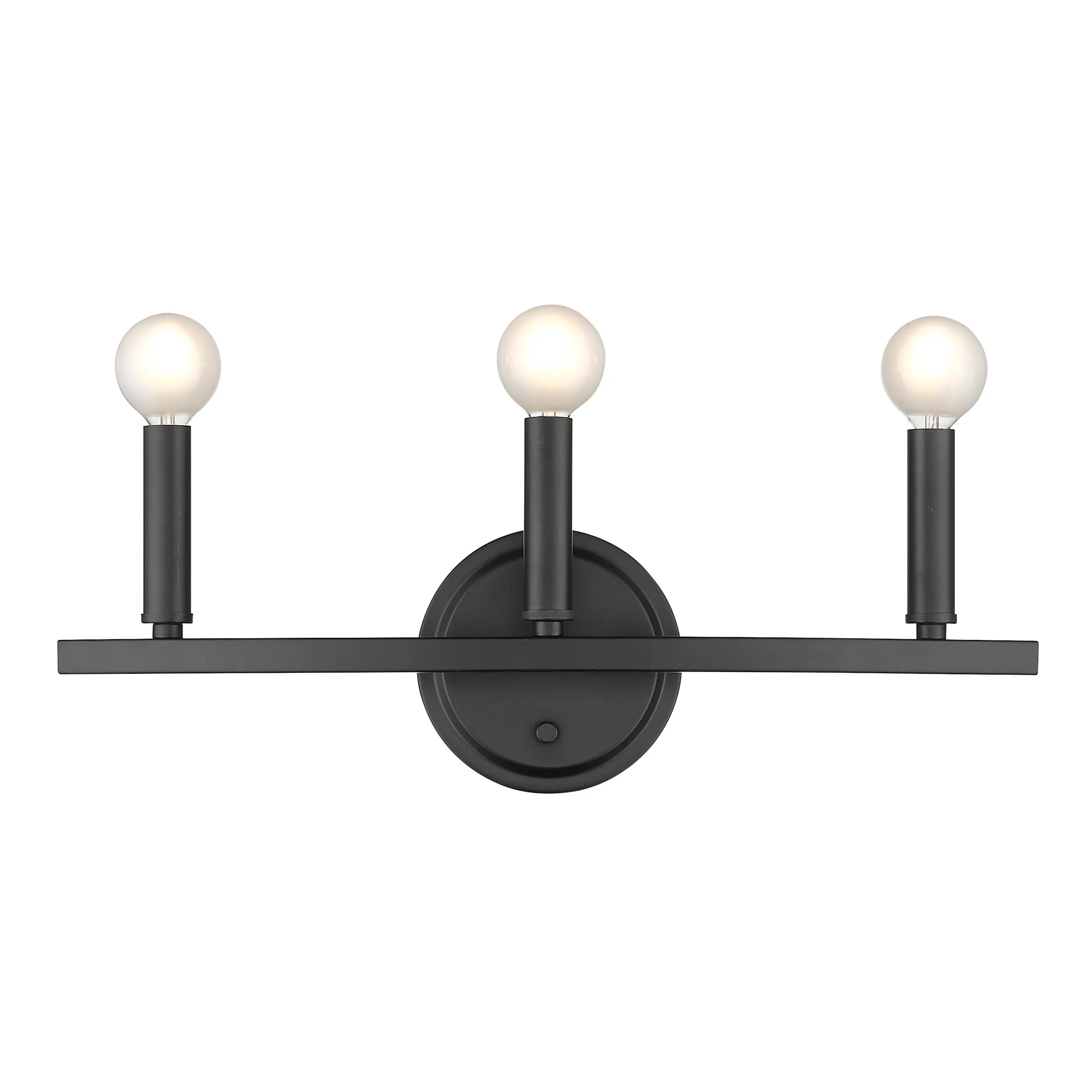 Three Light Matte Black Wall Sconce By Homeroots - Image 6