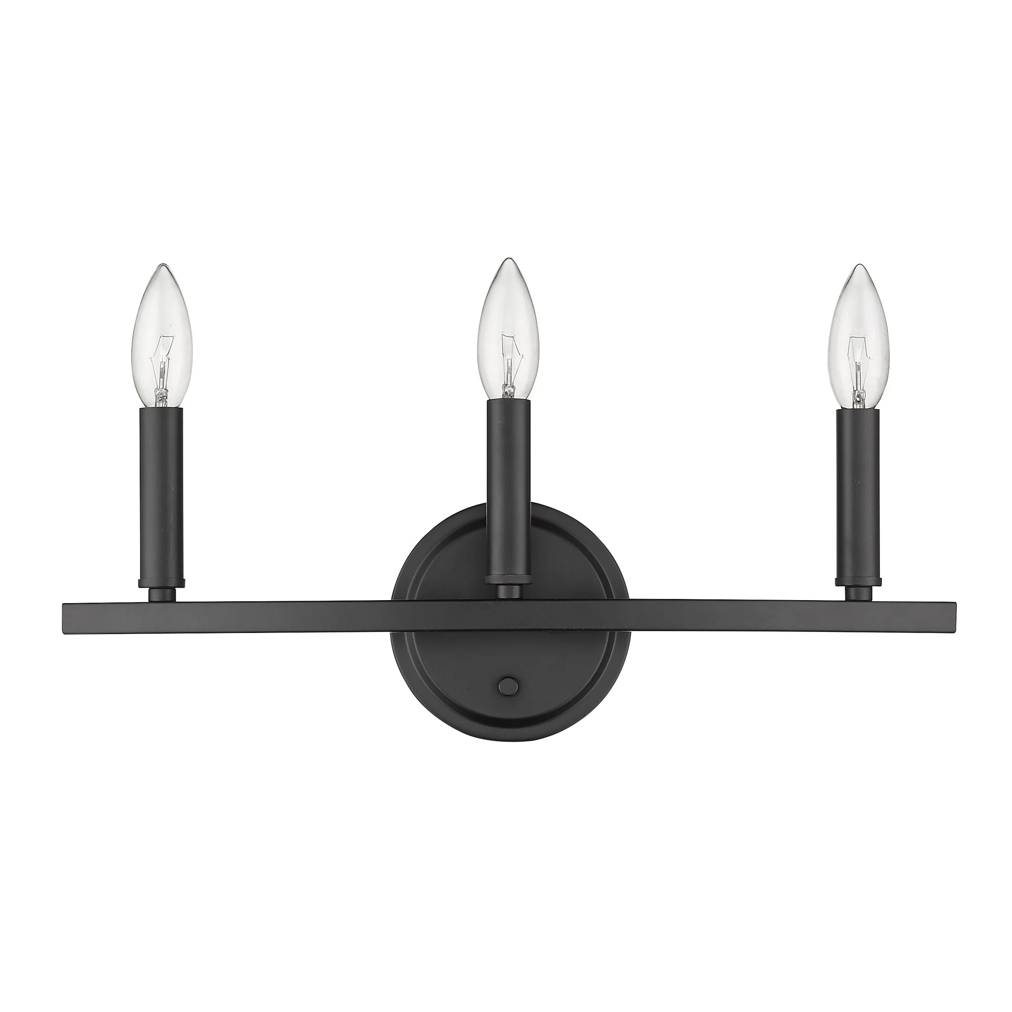 Three Light Matte Black Wall Sconce By Homeroots - Image 7