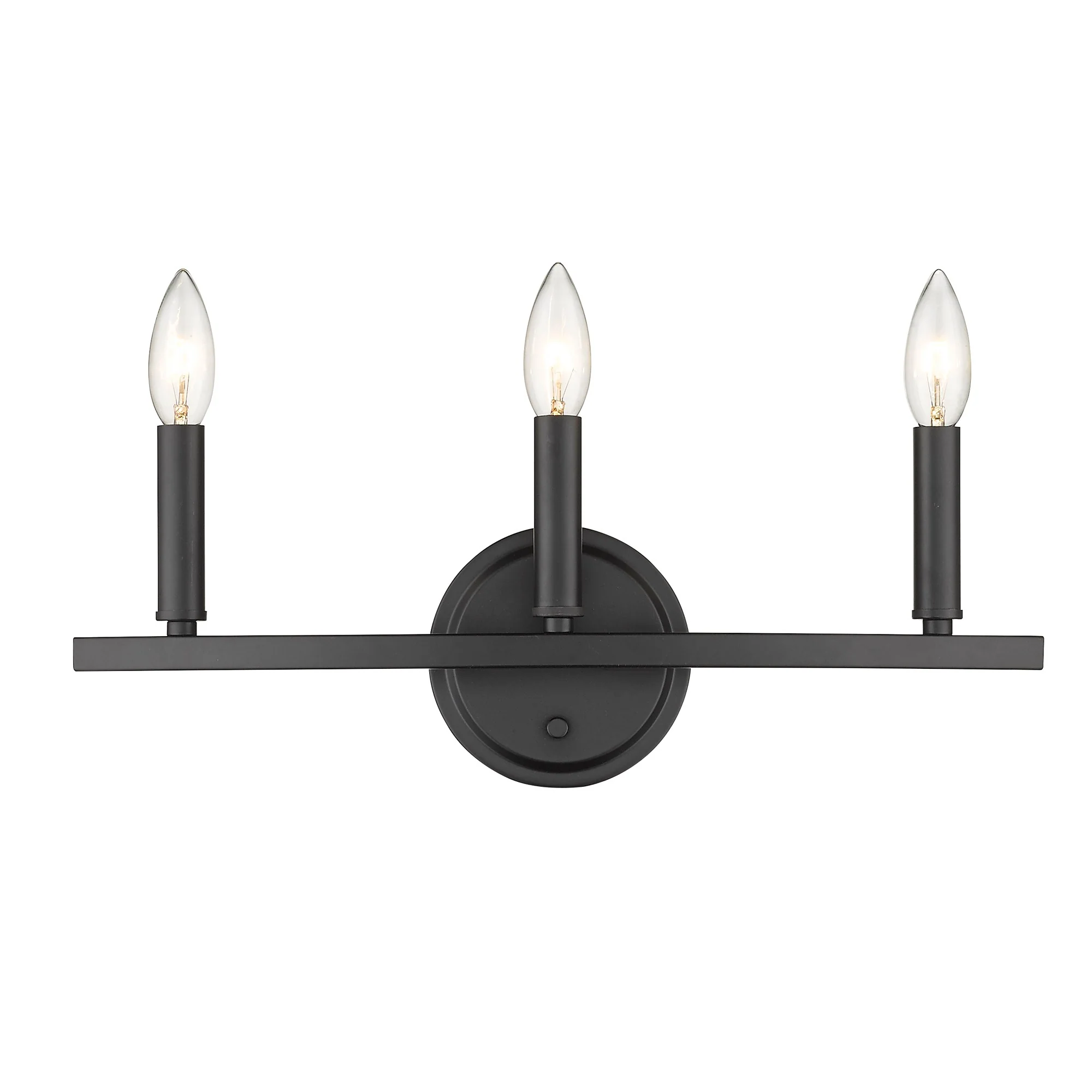 Three Light Matte Black Wall Sconce By Homeroots - Image 8