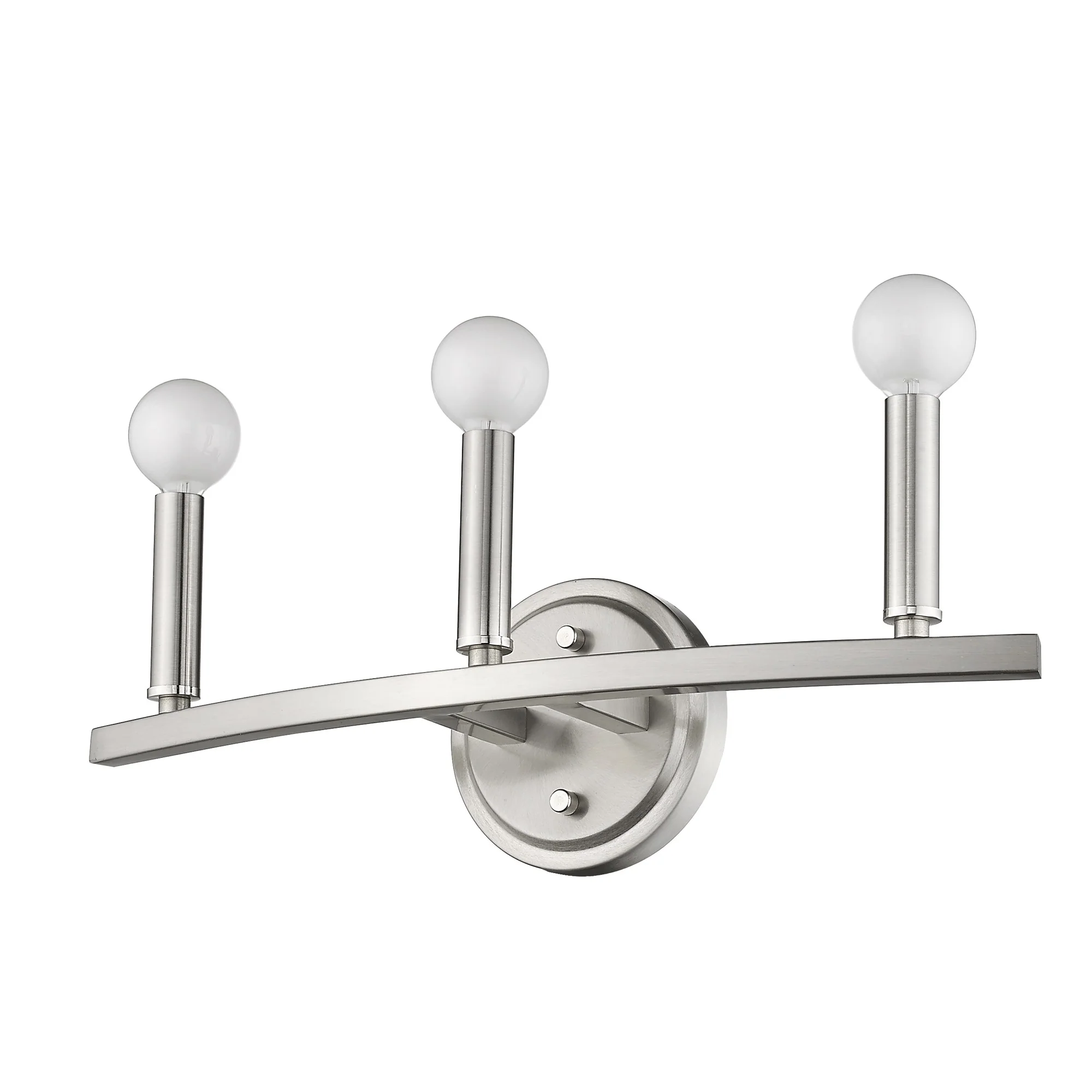 Three Light Silver Wall Sconce By Homeroots - Image 3