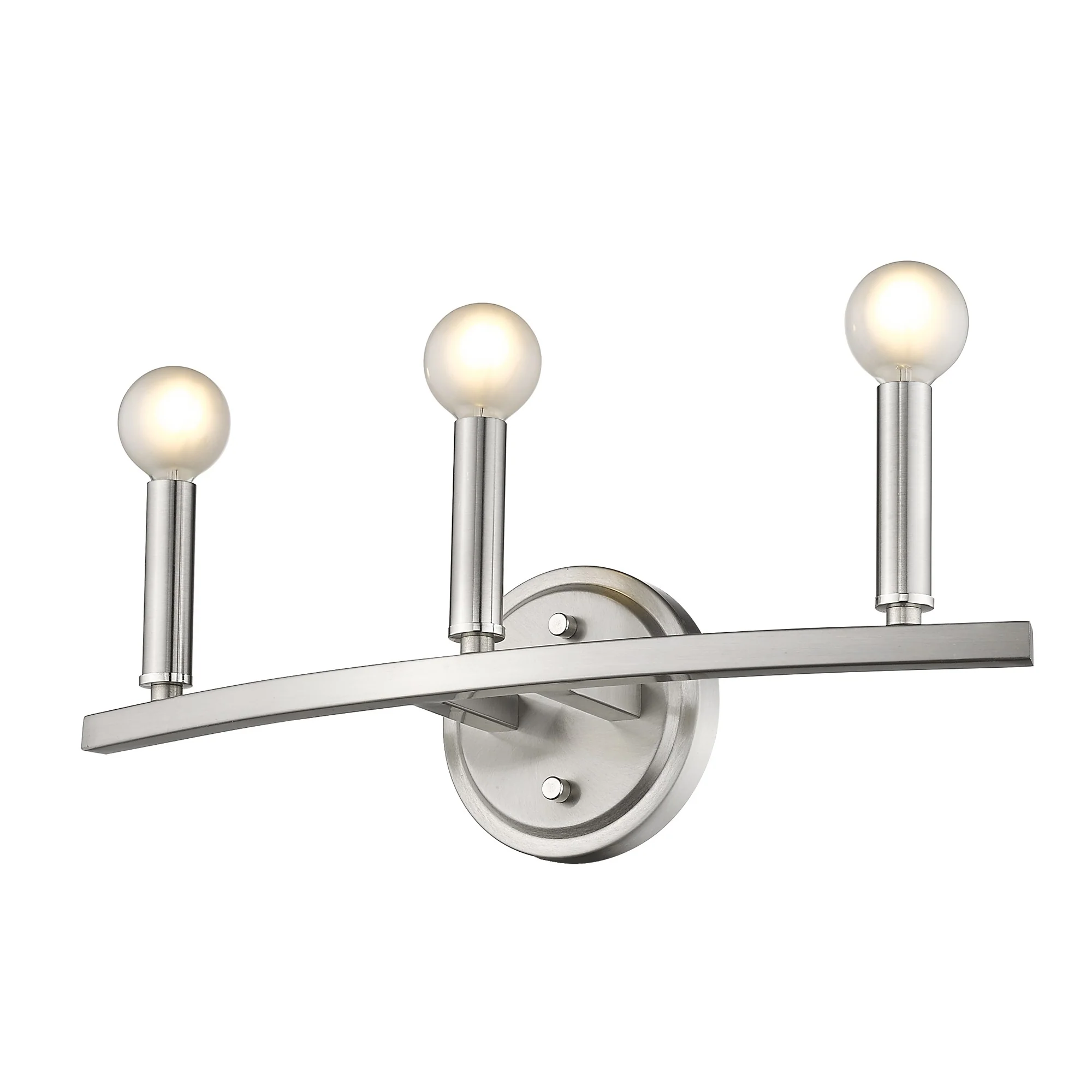 Three Light Silver Wall Sconce By Homeroots - Image 4