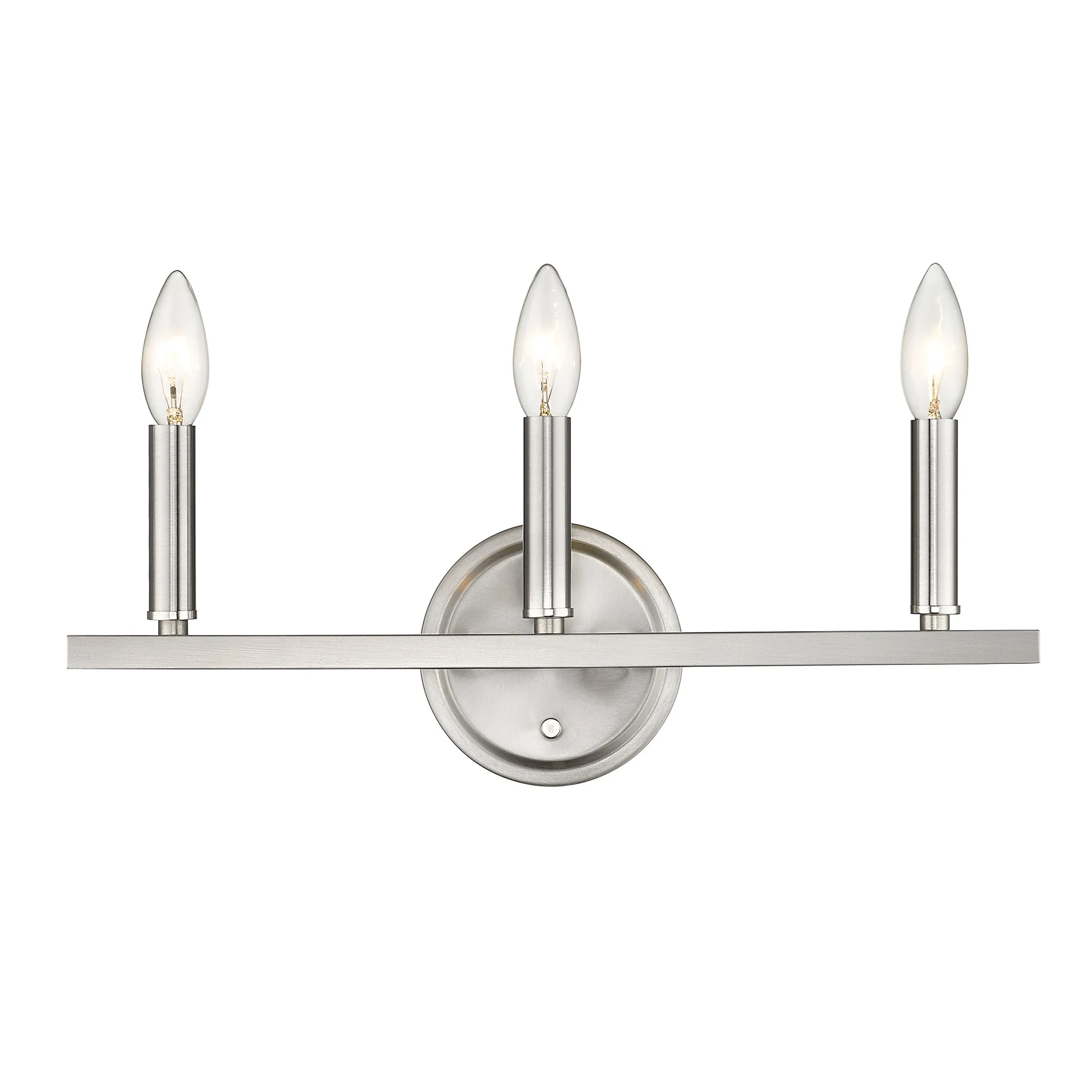 Three Light Silver Wall Sconce By Homeroots - Image 5