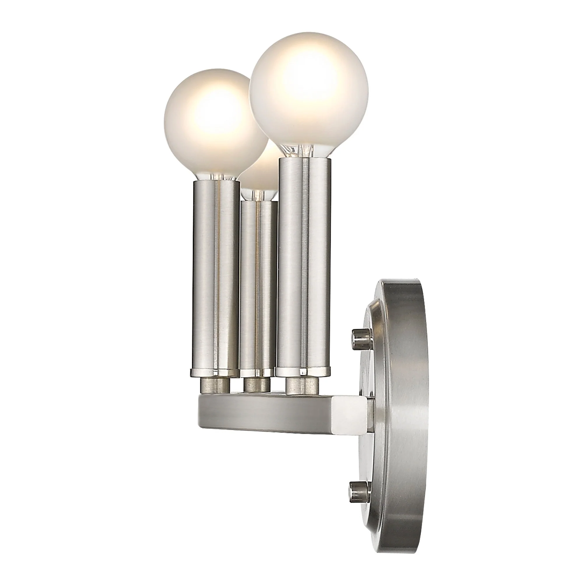 Three Light Silver Wall Sconce By Homeroots - Image 9