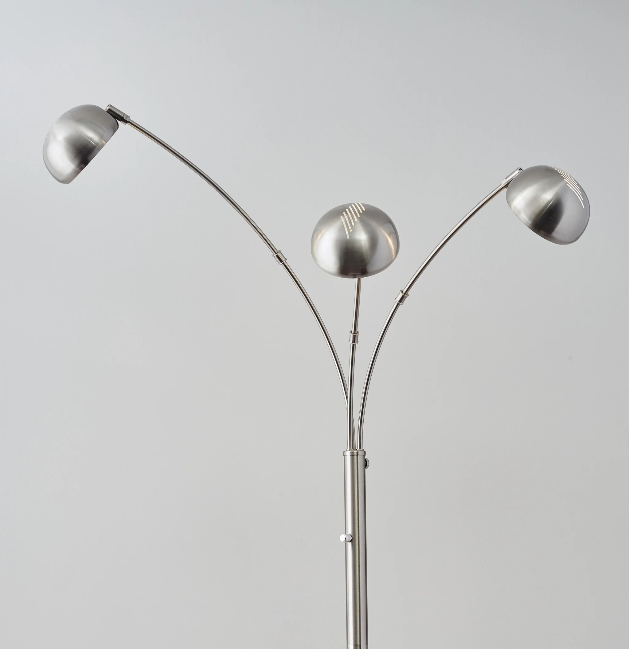 Three Light Steel Orb Floor Lamp By Homeroots - Image 2