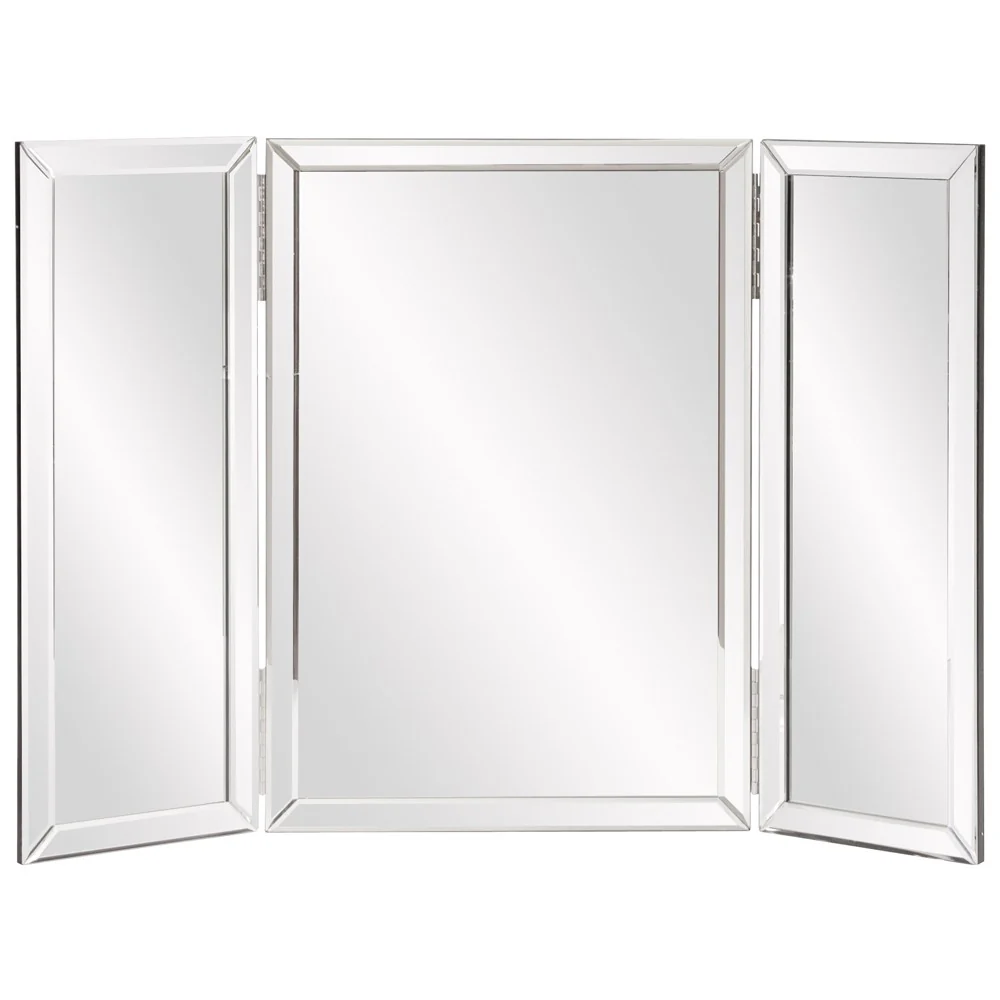 Three Part Hinged Vanity Tabletop Mirror By Homeroots - Image 2