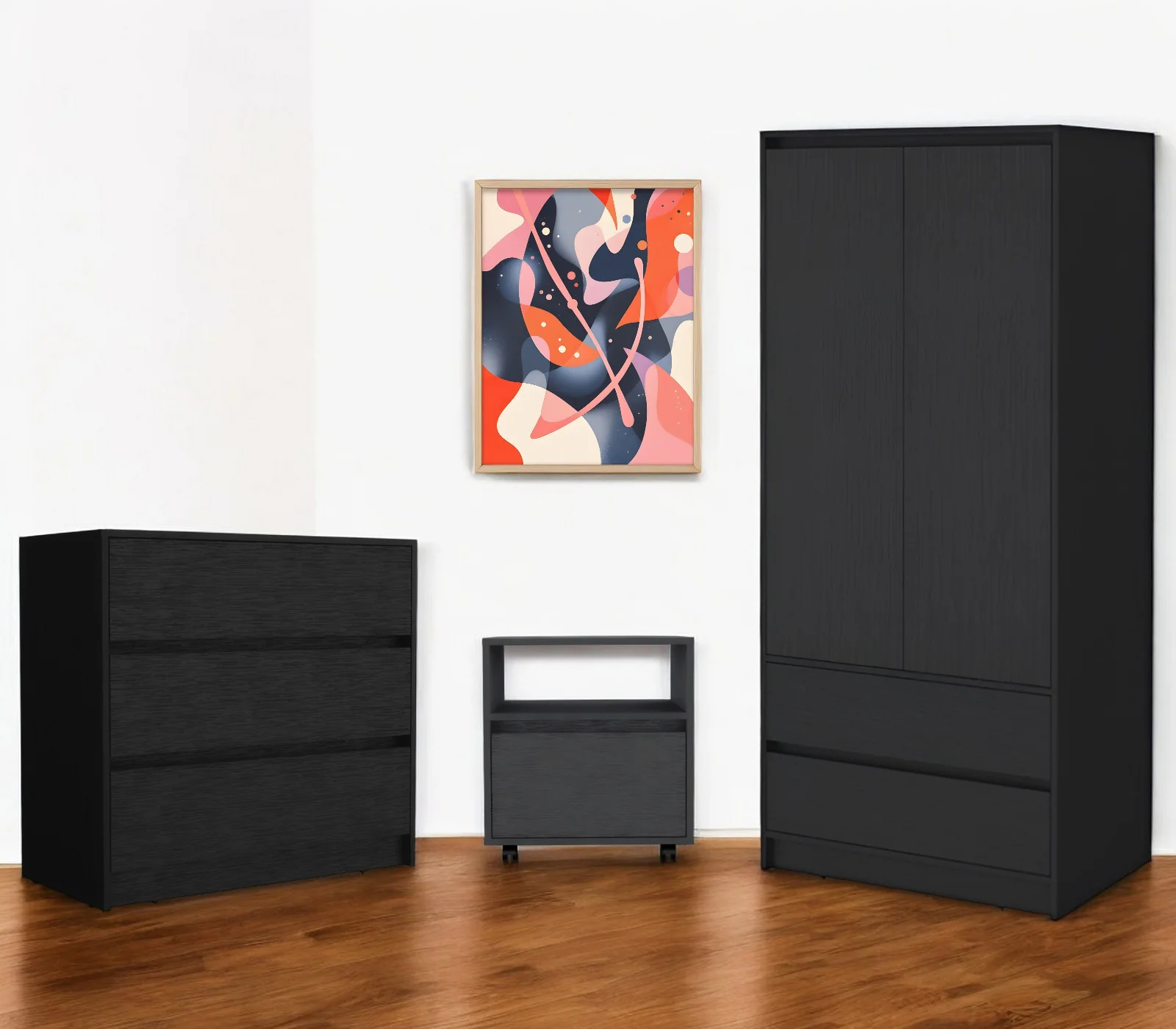 Three Piece Black Bedroom Set By Homeroots - Image 7