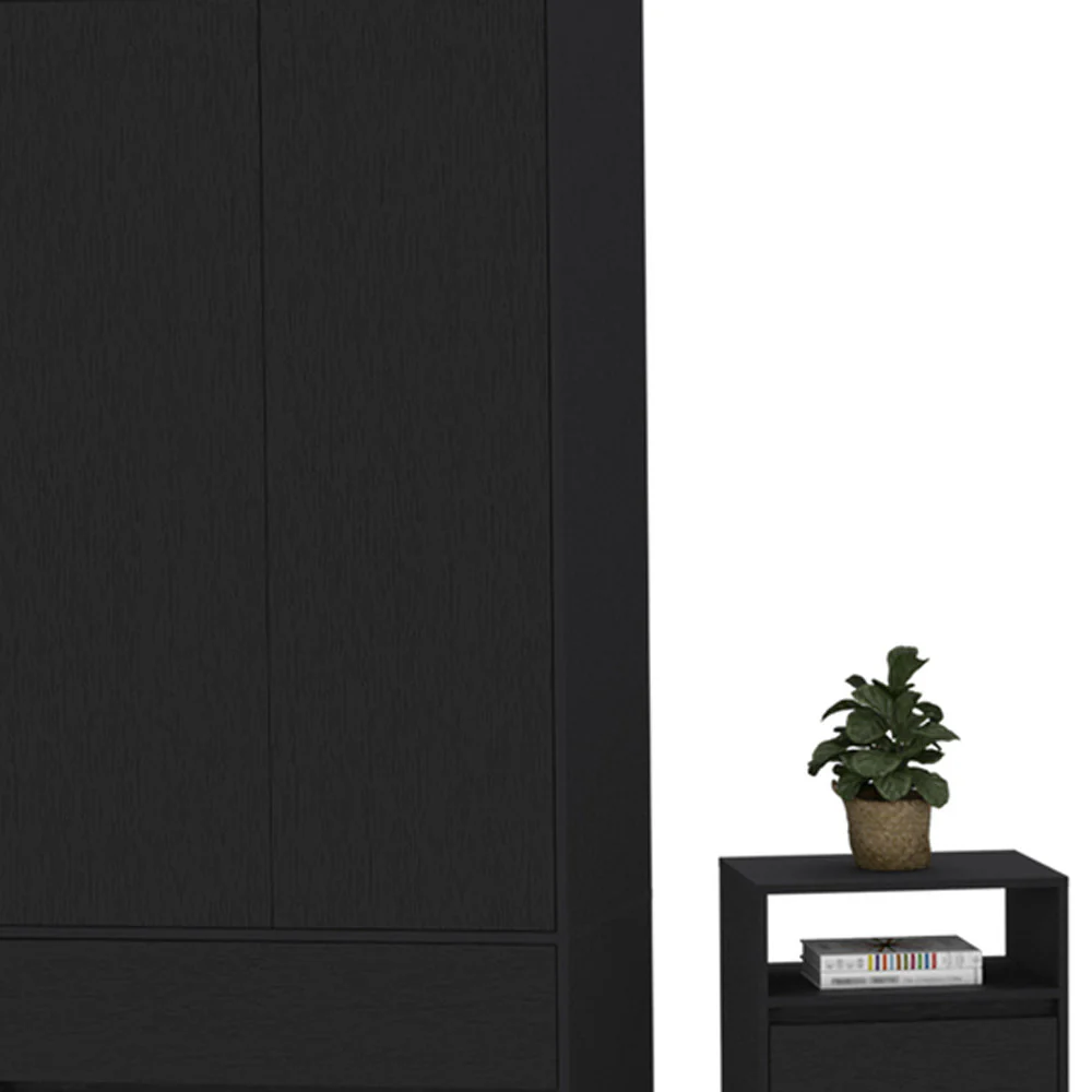 Three Piece Black Bedroom Set By Homeroots - Image 8
