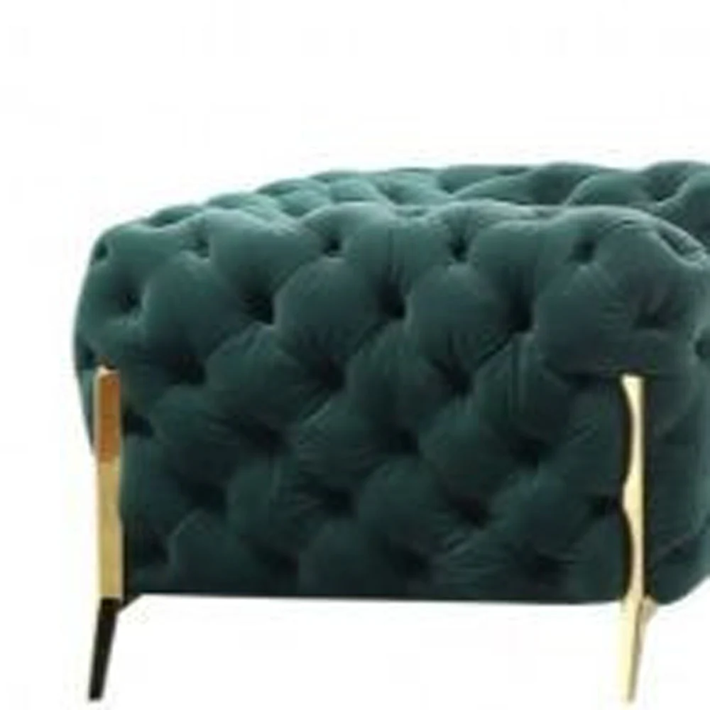 Three Piece Green Velvet Six Person Seating Set By Homeroots - Image 6