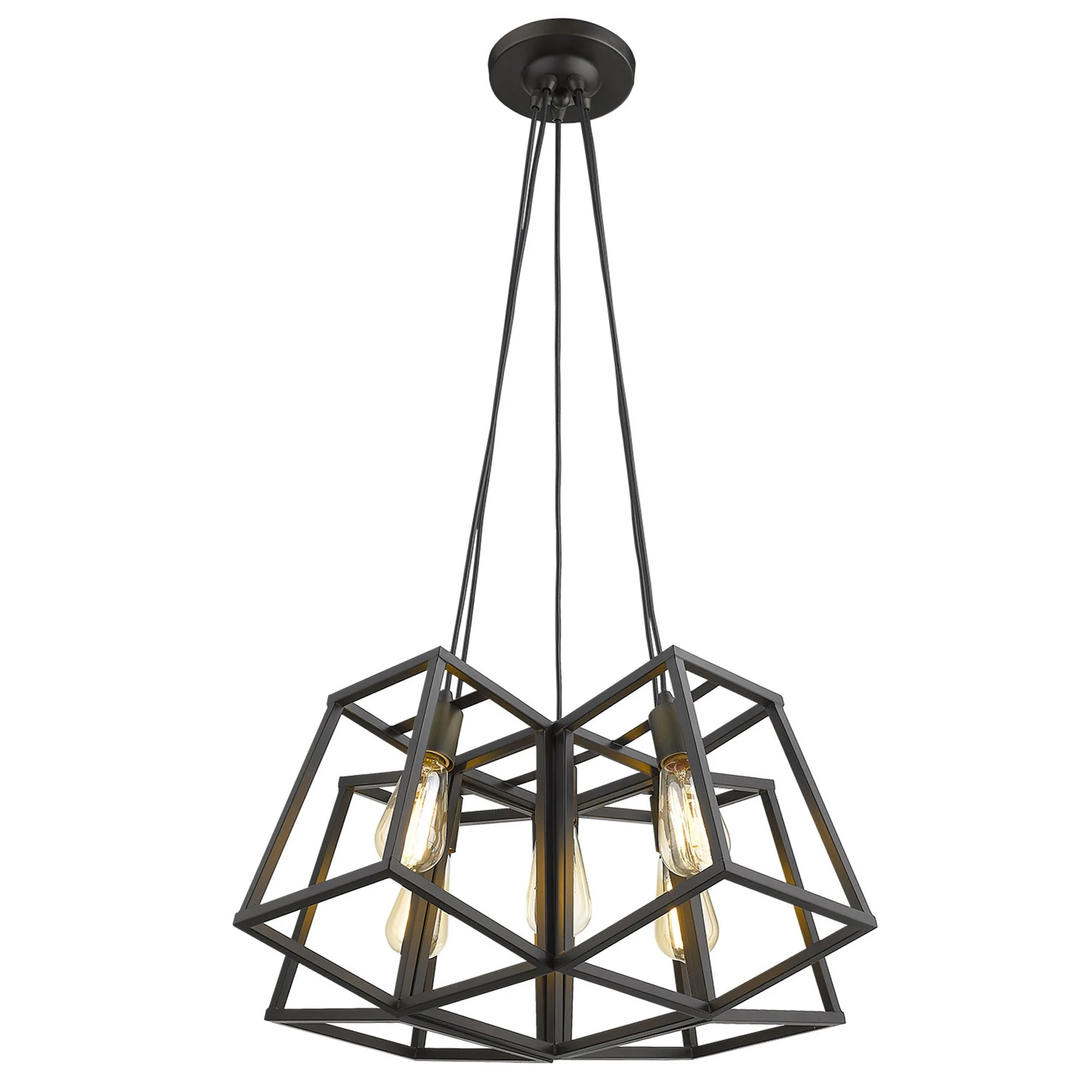 Tiberton 5-Light Oil-Rubbed Bronze Chandelier By Homeroots - Image 2